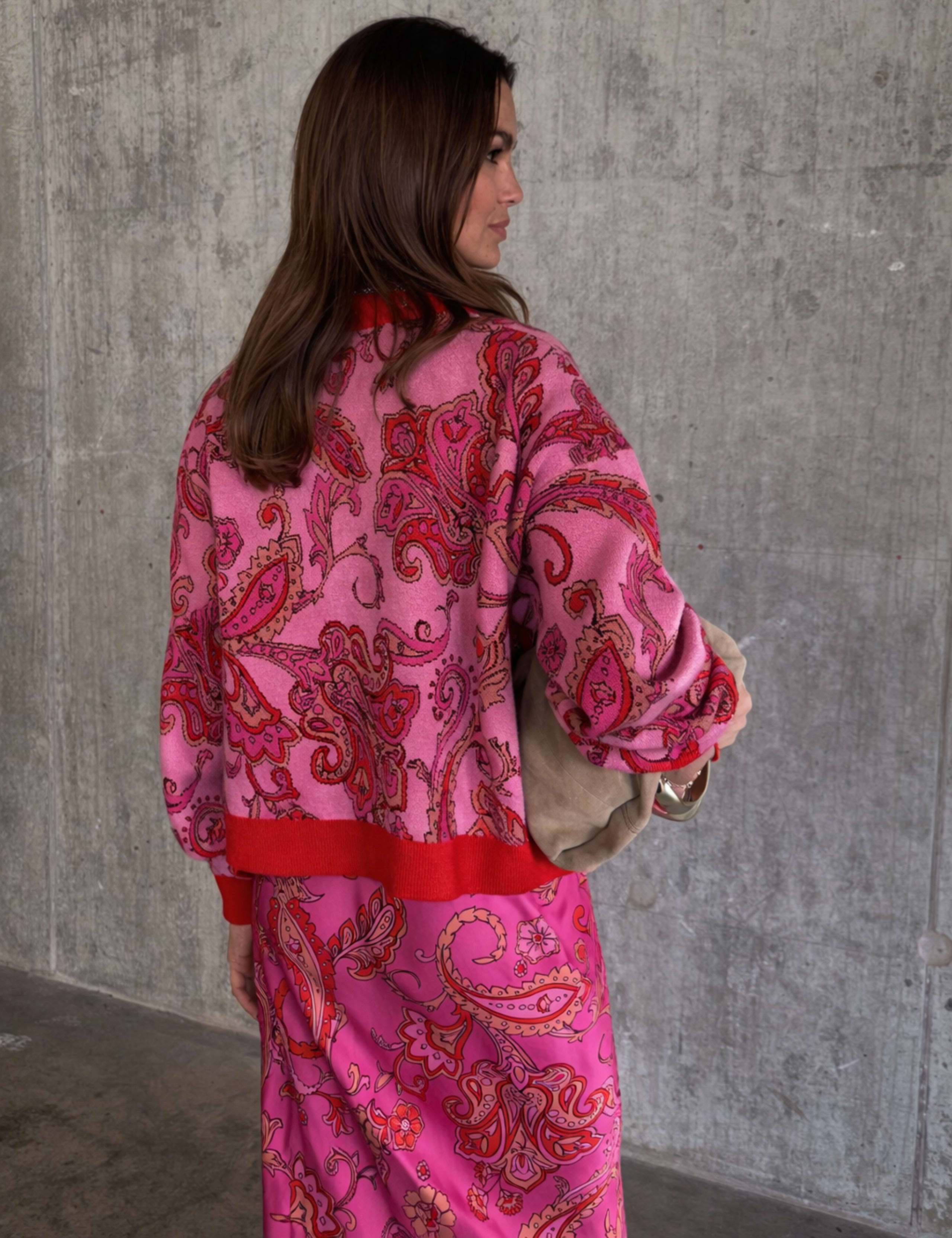 Paisley V-Neck Button Through Cardigan 2 of 2