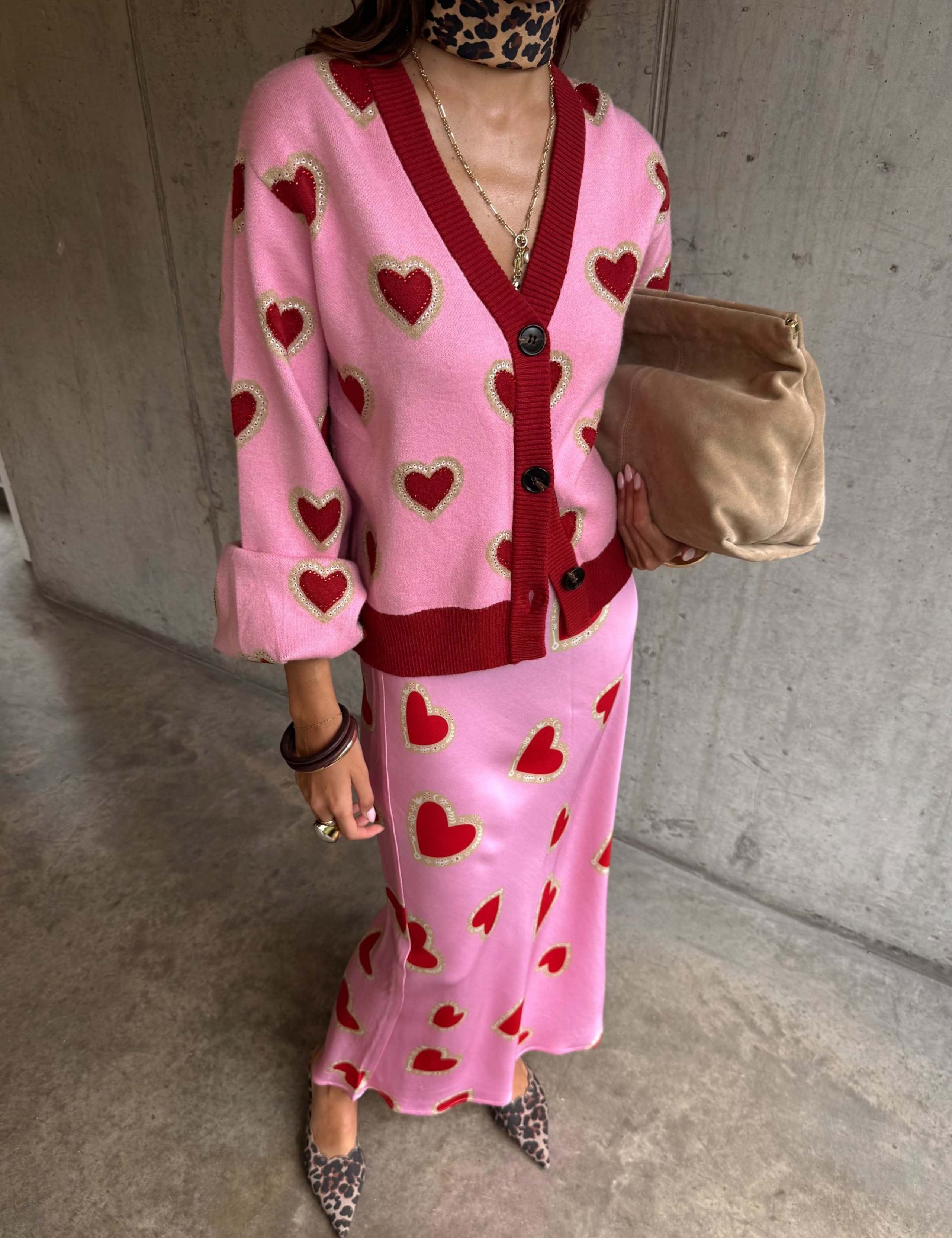 Heart Embellished V-Neck Cardigan 2 of 6