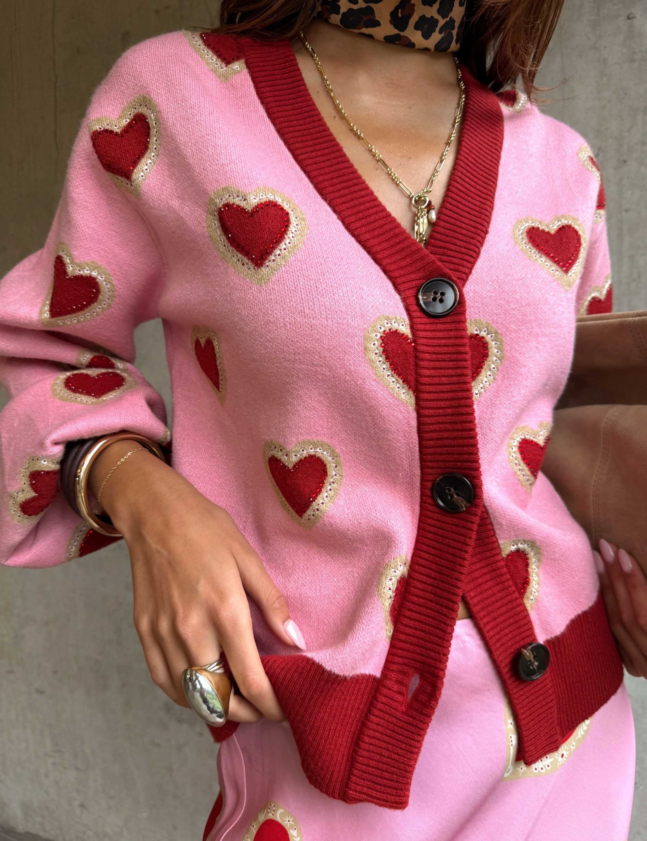 Heart Embellished V-Neck Cardigan 5 of 6
