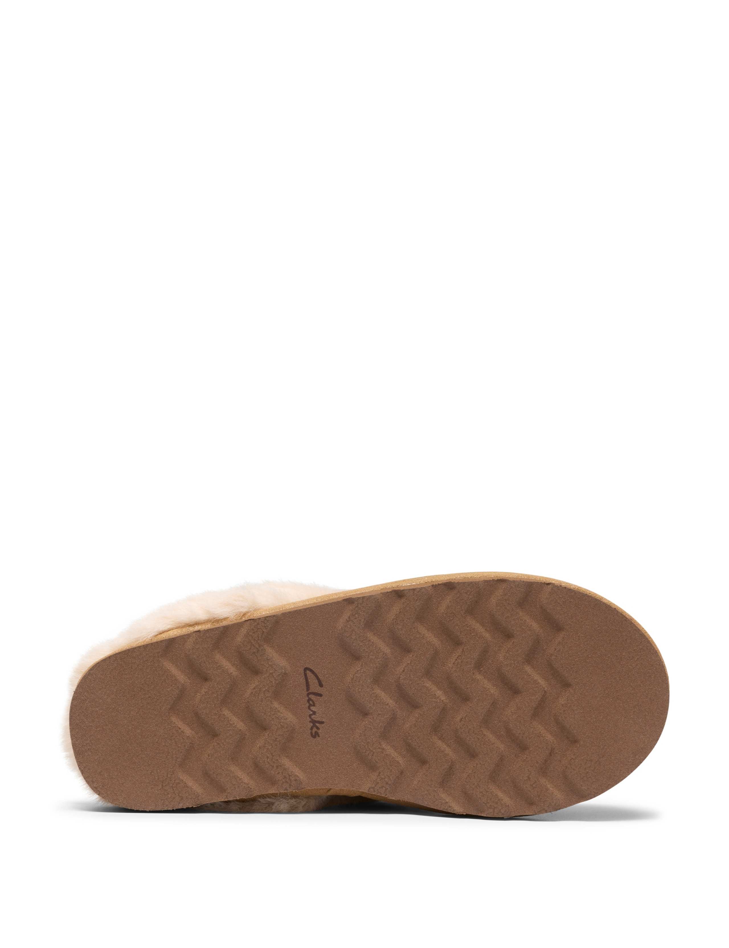 Faux Suede Faux Fur Cuff Mule Slippers 6 of 6