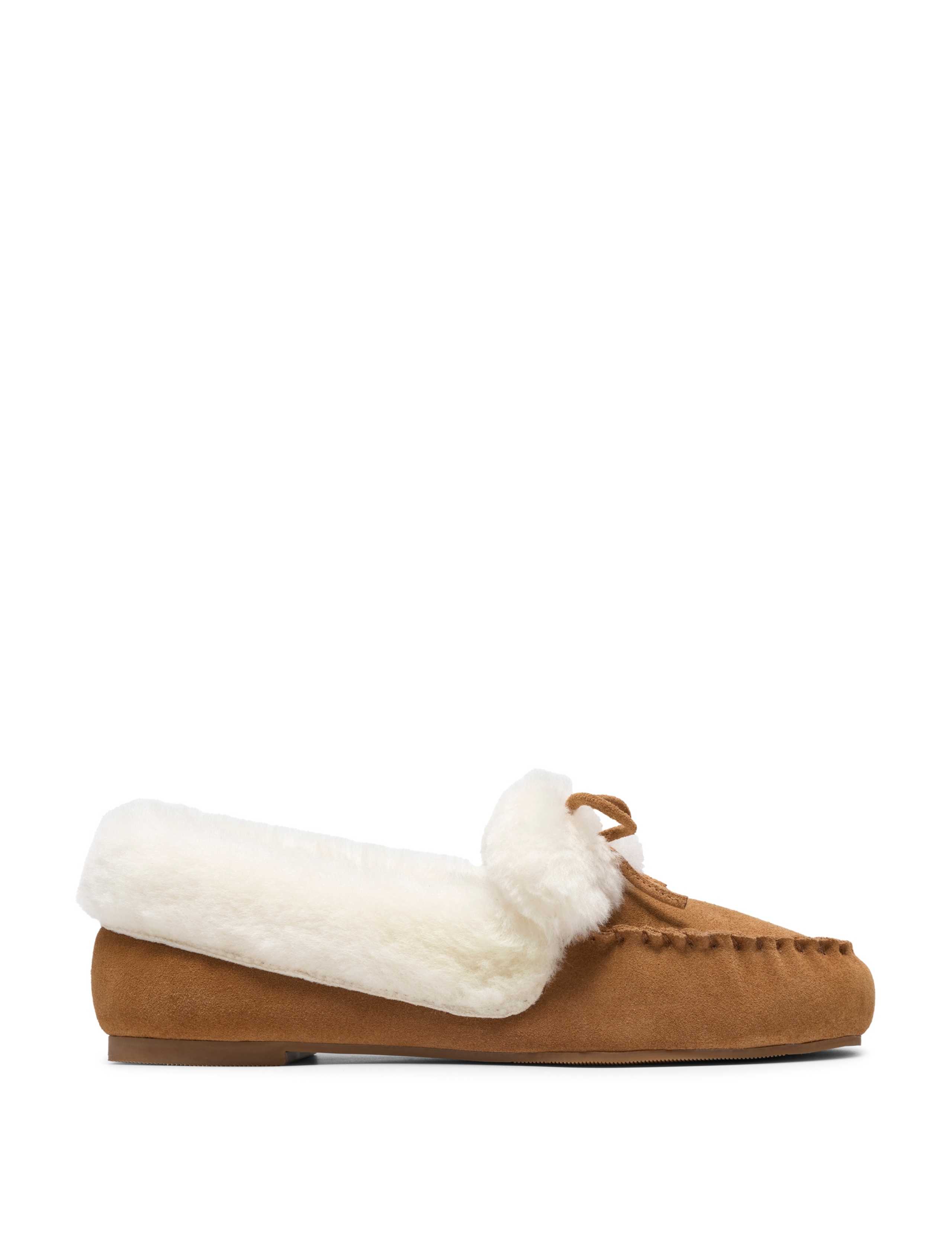Siana Suede Round Toe Moccasin Slippers 1 of 6