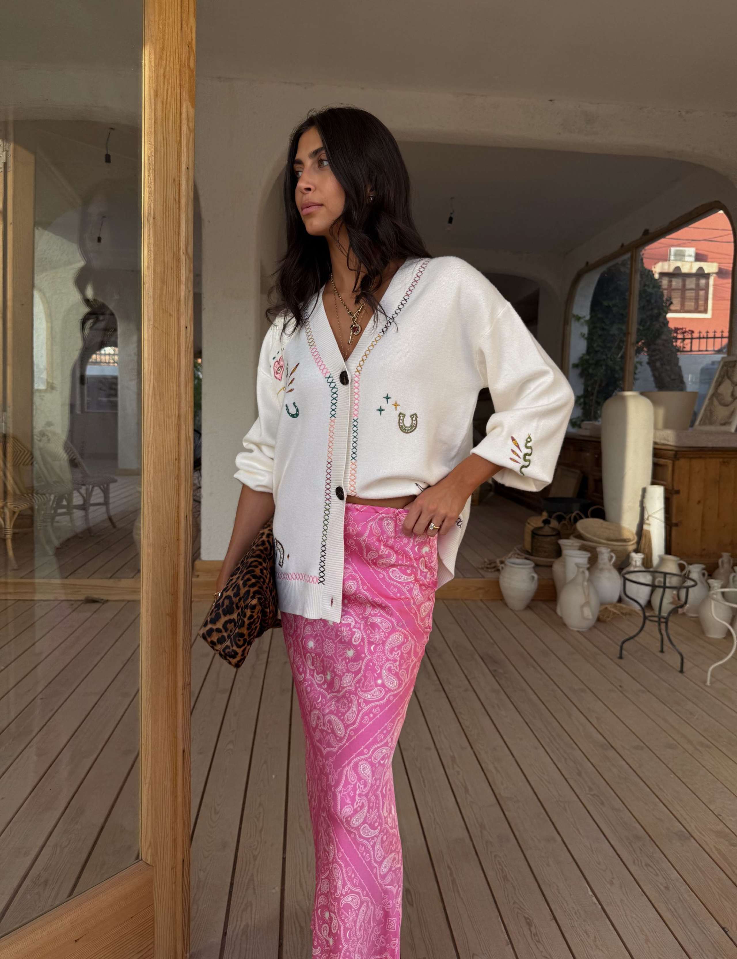 Bandana Print Maxi Slip Skirt 3 of 4