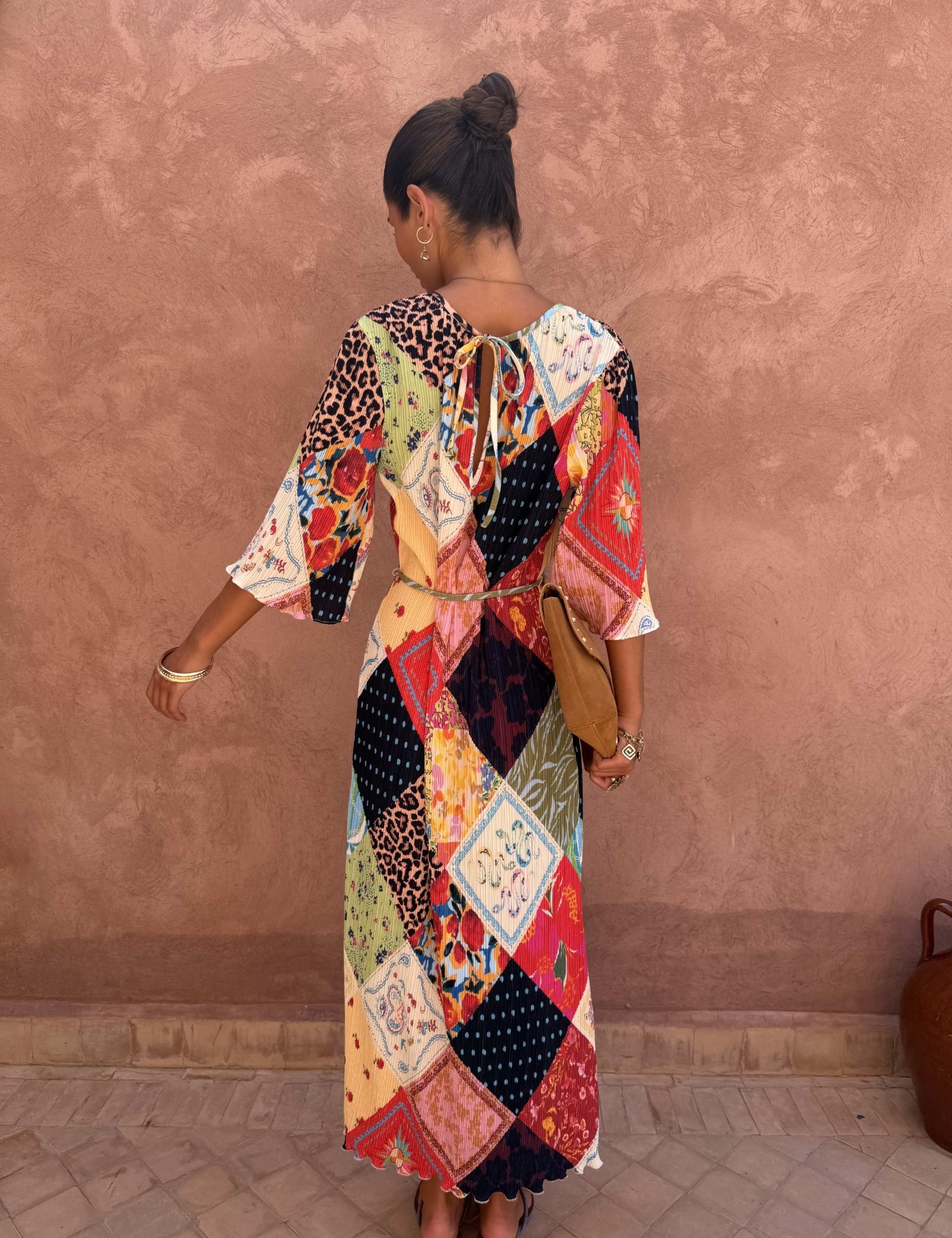 Printed Midaxi Waisted Dress 5 of 5