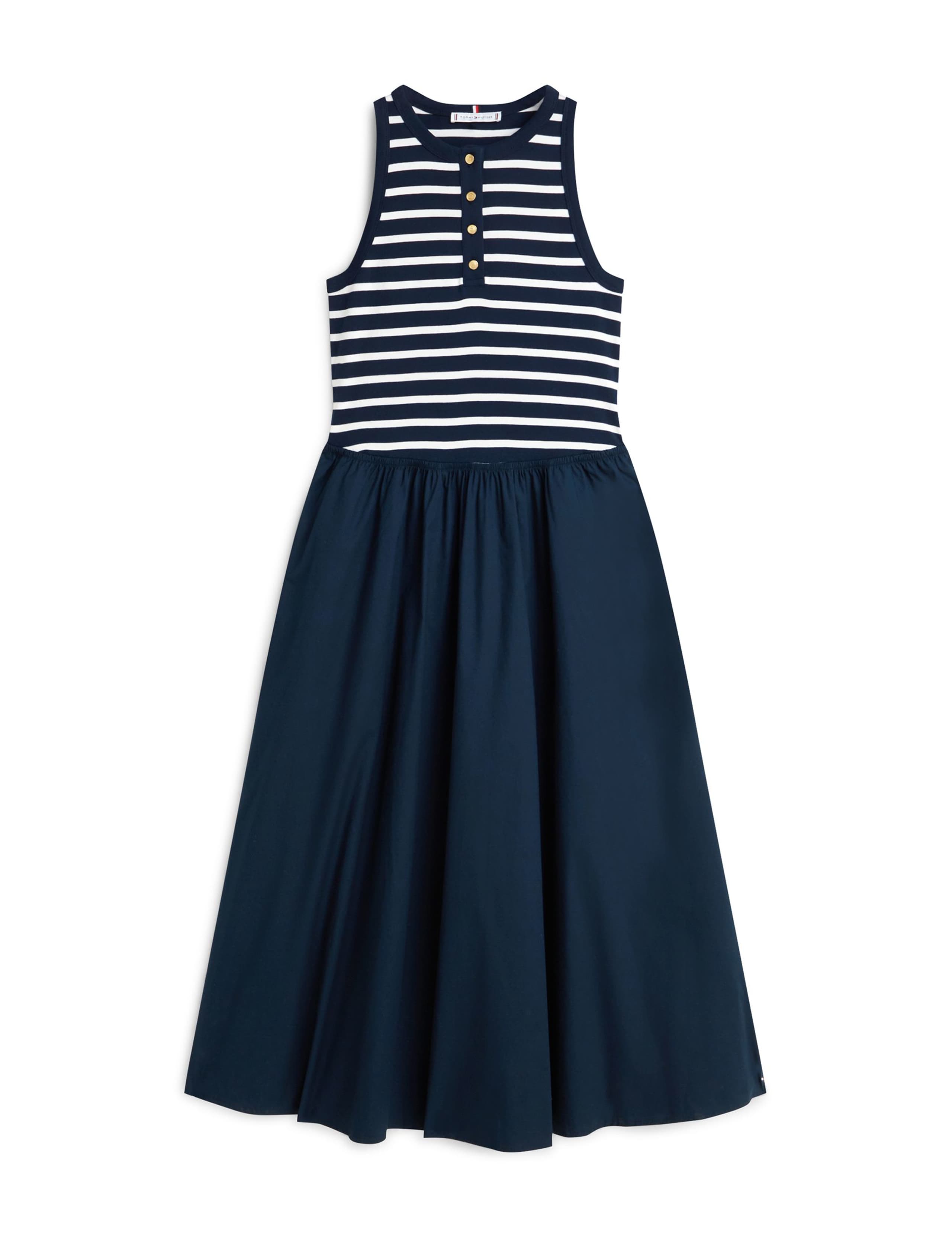 Pure Cotton Striped Midi Skater Dress 2 of 5