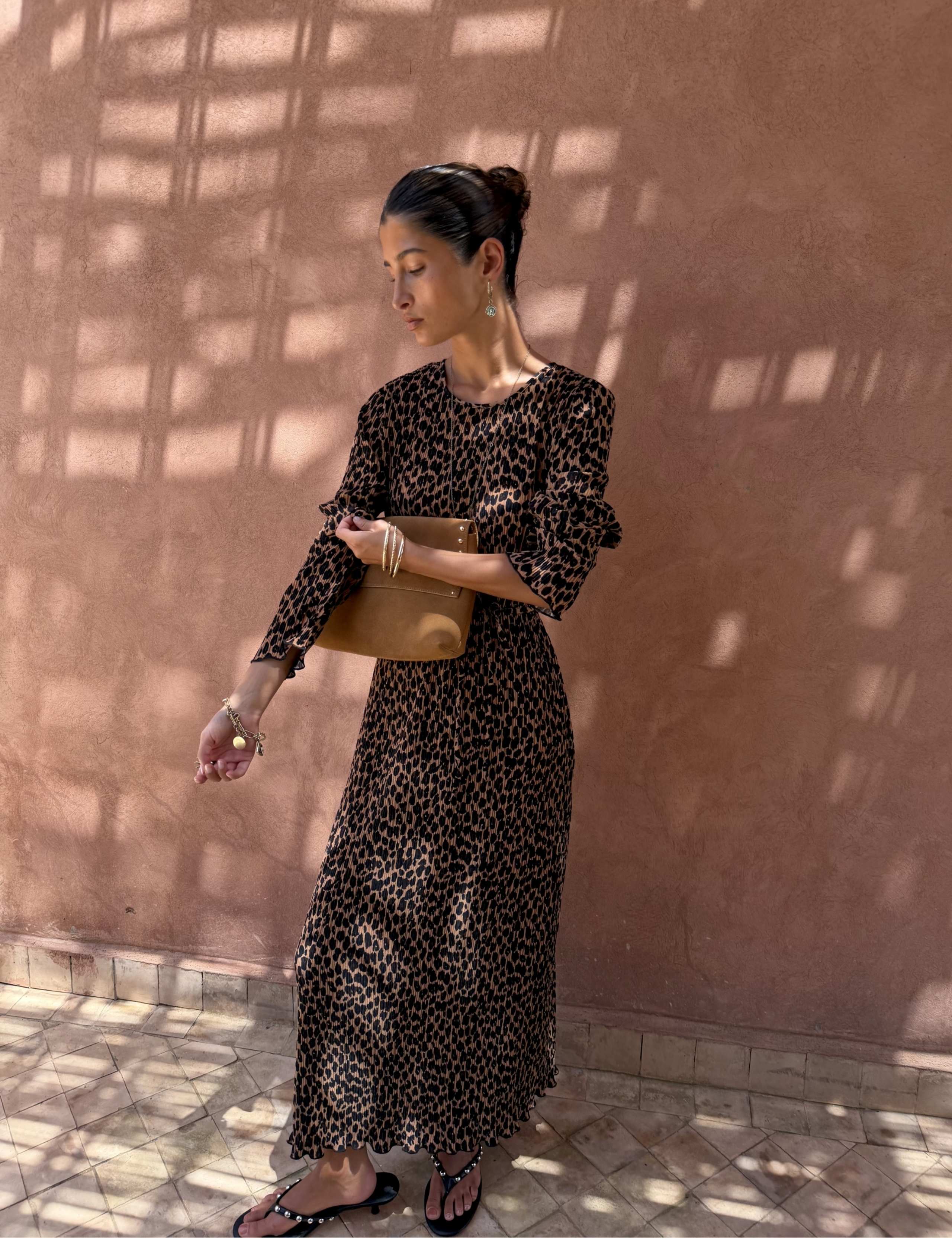 Leopard Print Midaxi Waisted Dress 4 of 4
