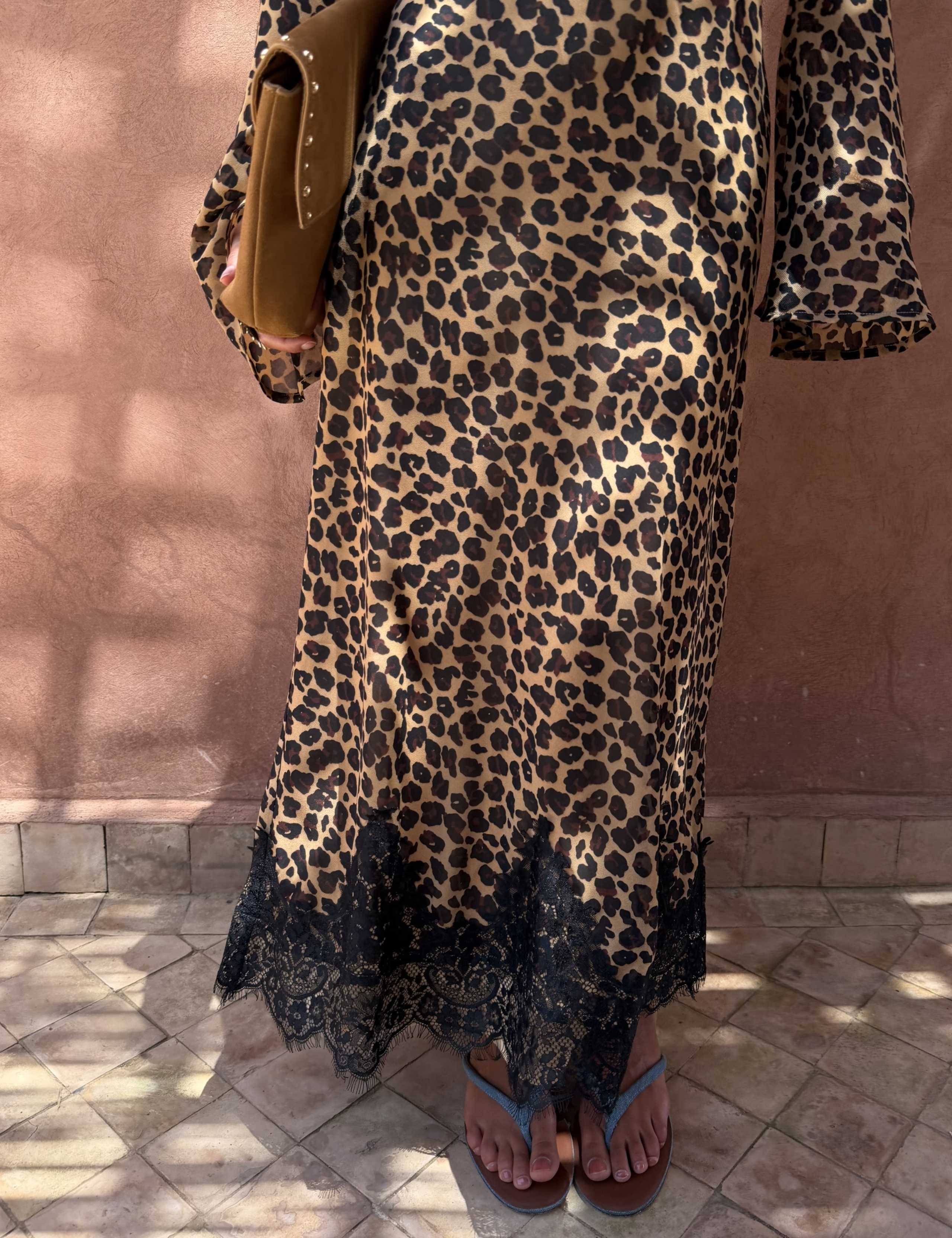 Leopard Print Maxi Skater Dress 3 of 5