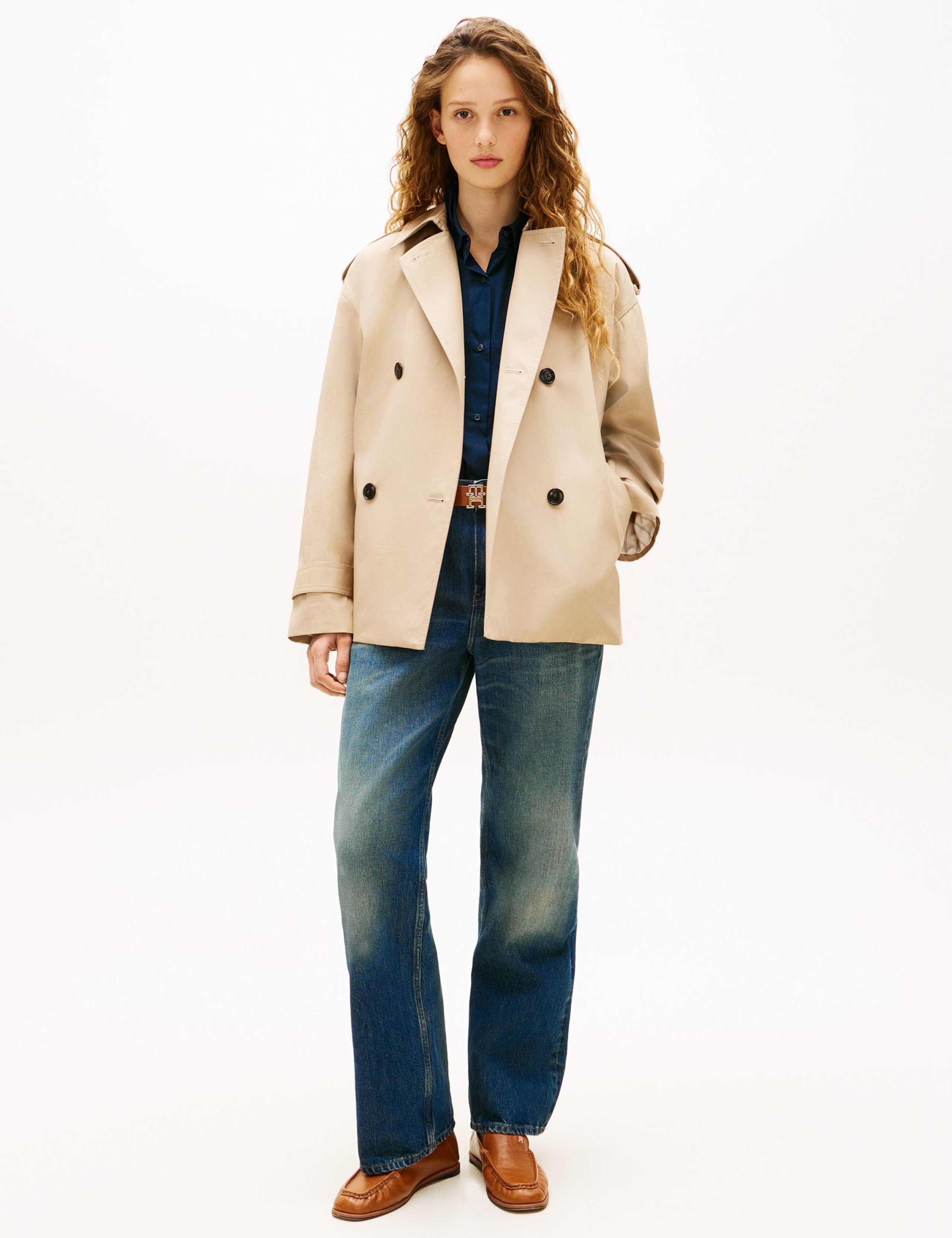 Pure Cotton Short Trench Coat 3 of 5