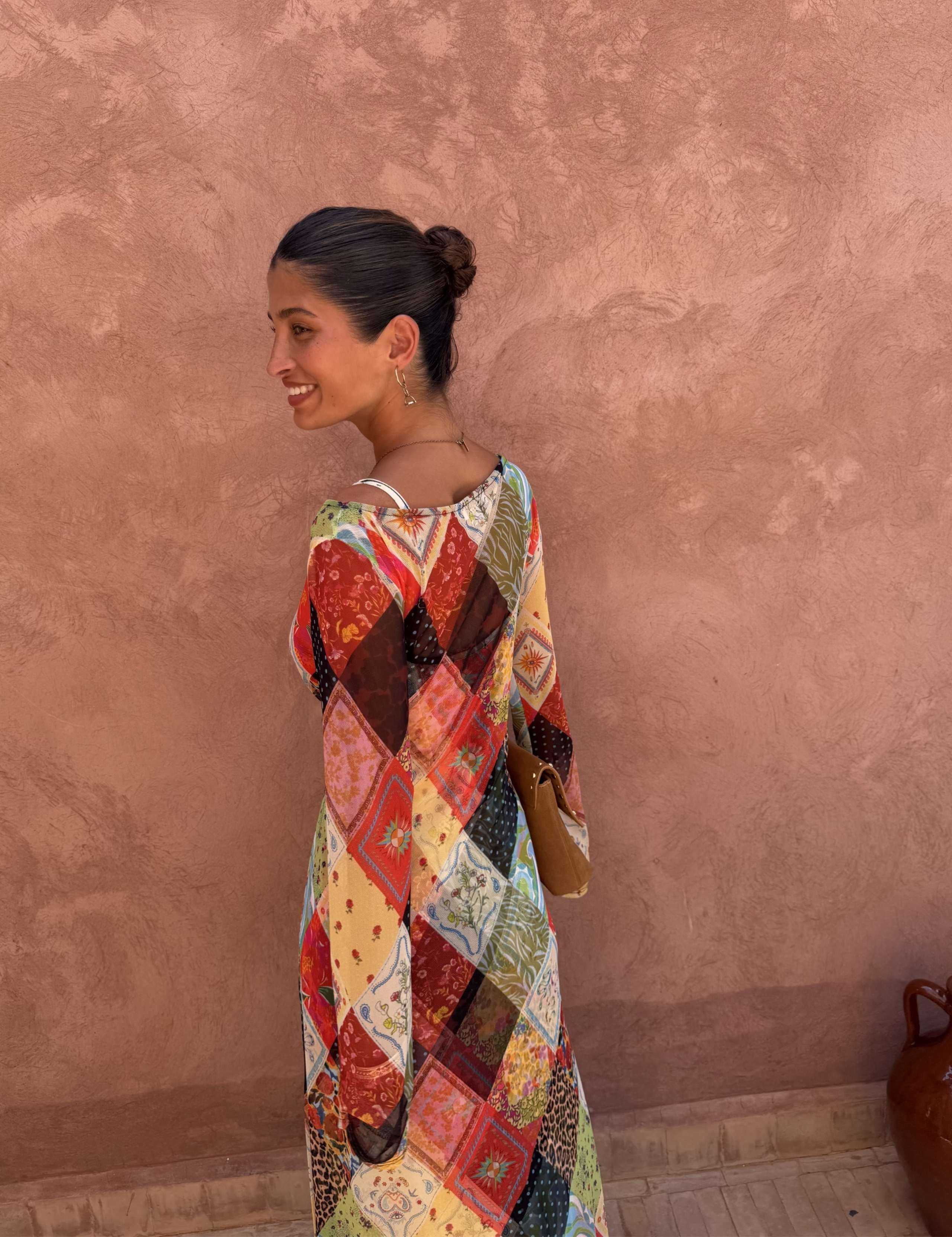 Printed Maxi Skater Dress 4 of 4