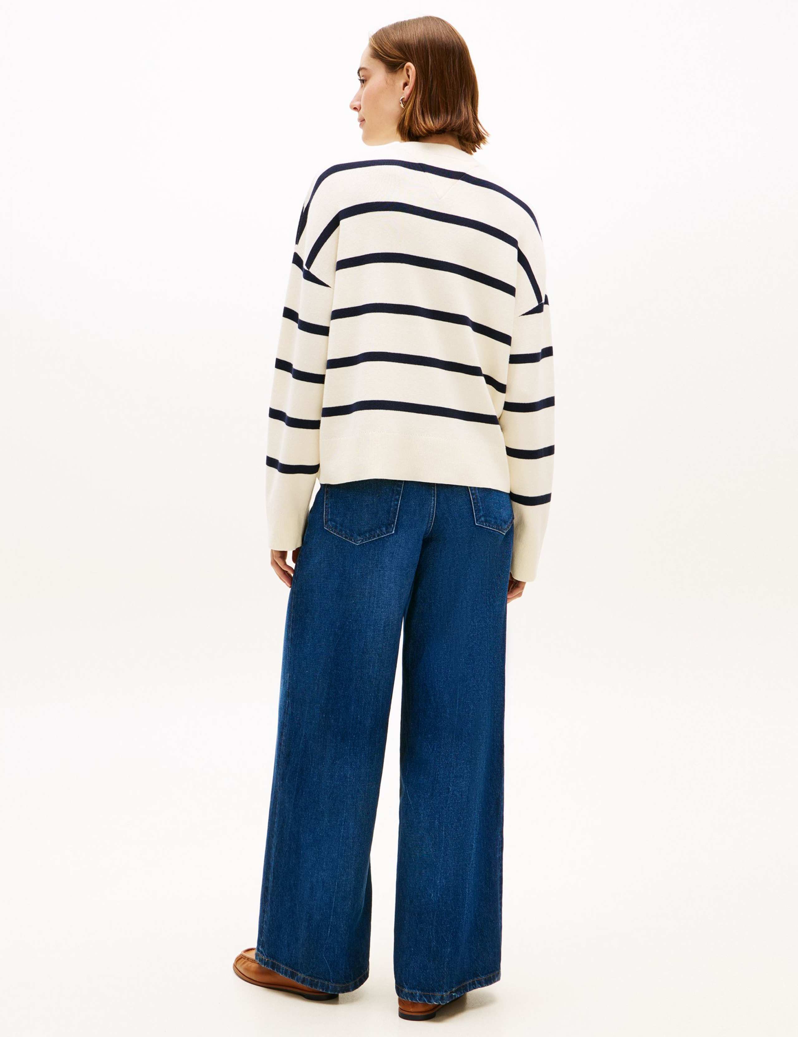 Premium Knit Striped Crew Neck Jumper 4 of 5