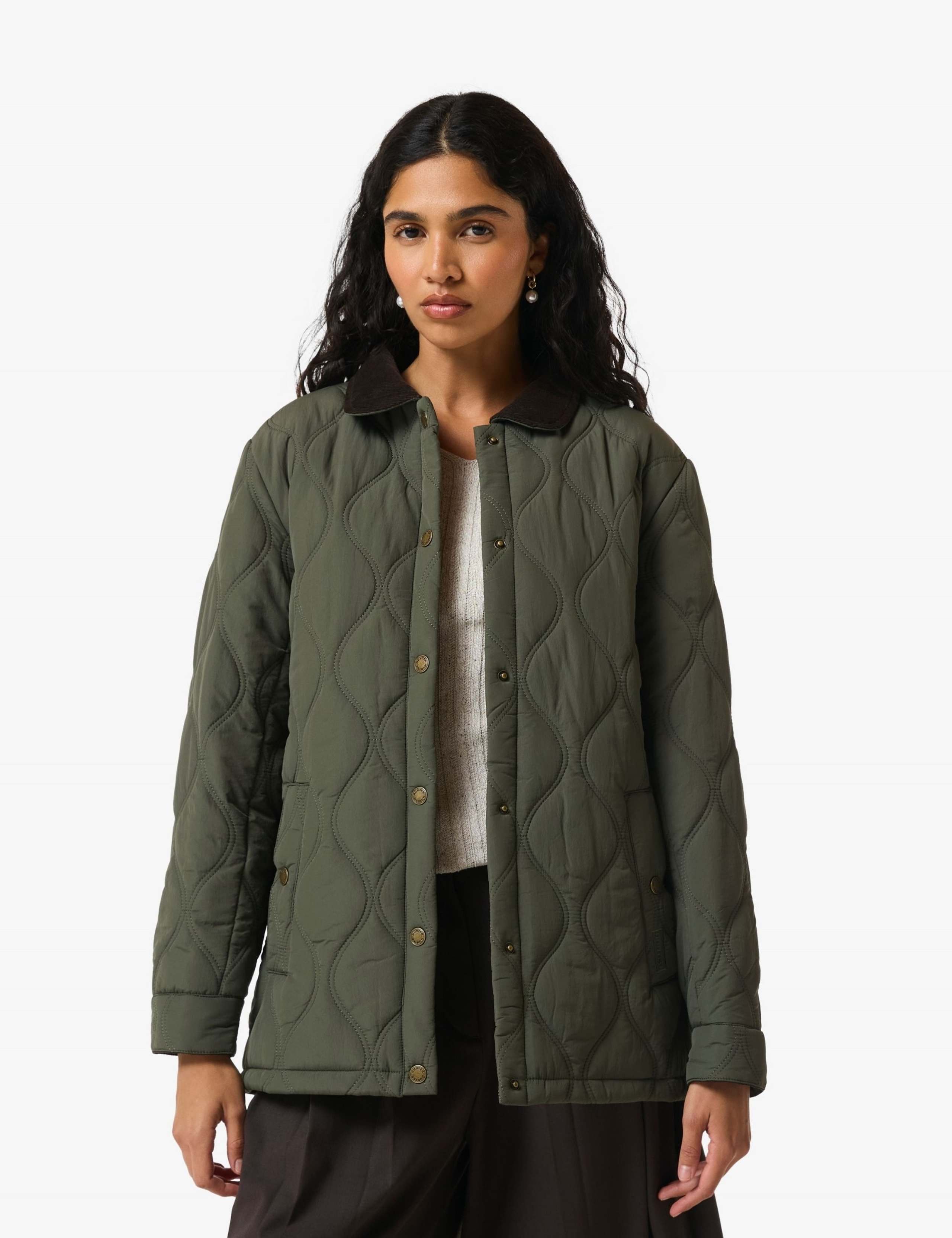 Long Sleeve Quilted Shacket 2 of 4