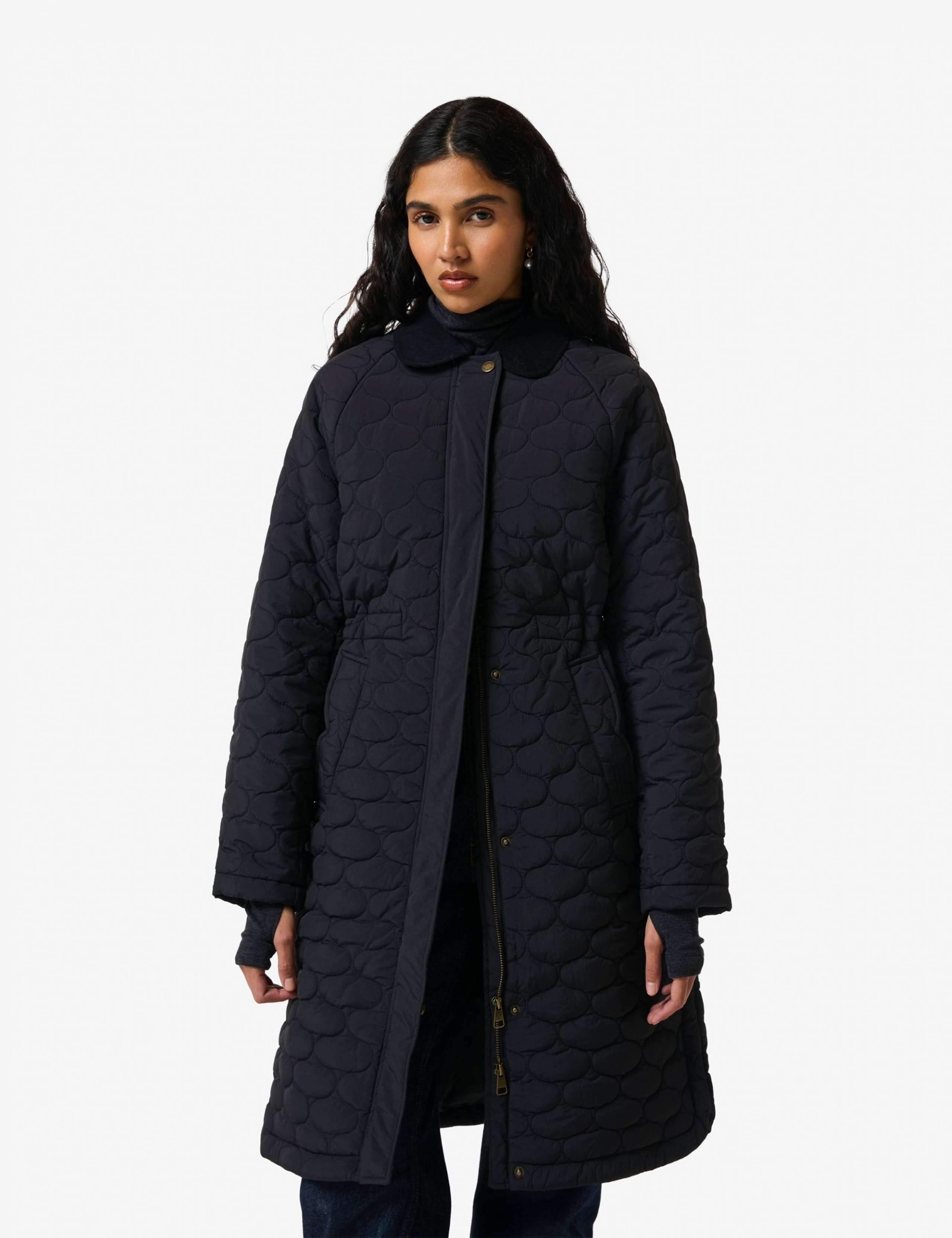 Longer Length Quilted Overcoat 2 of 4
