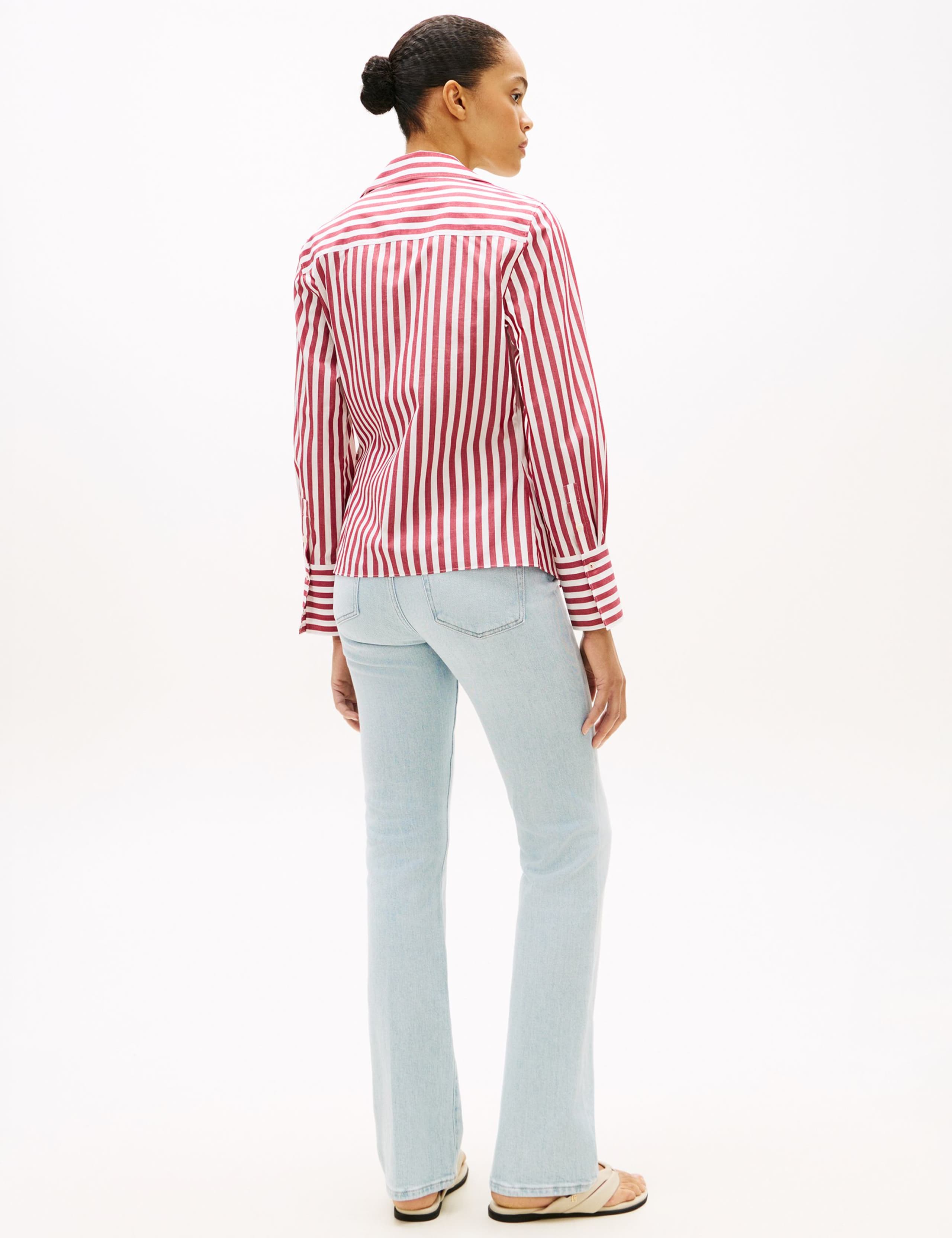 Pure Cotton Striped Knot Front Blouse 5 of 5
