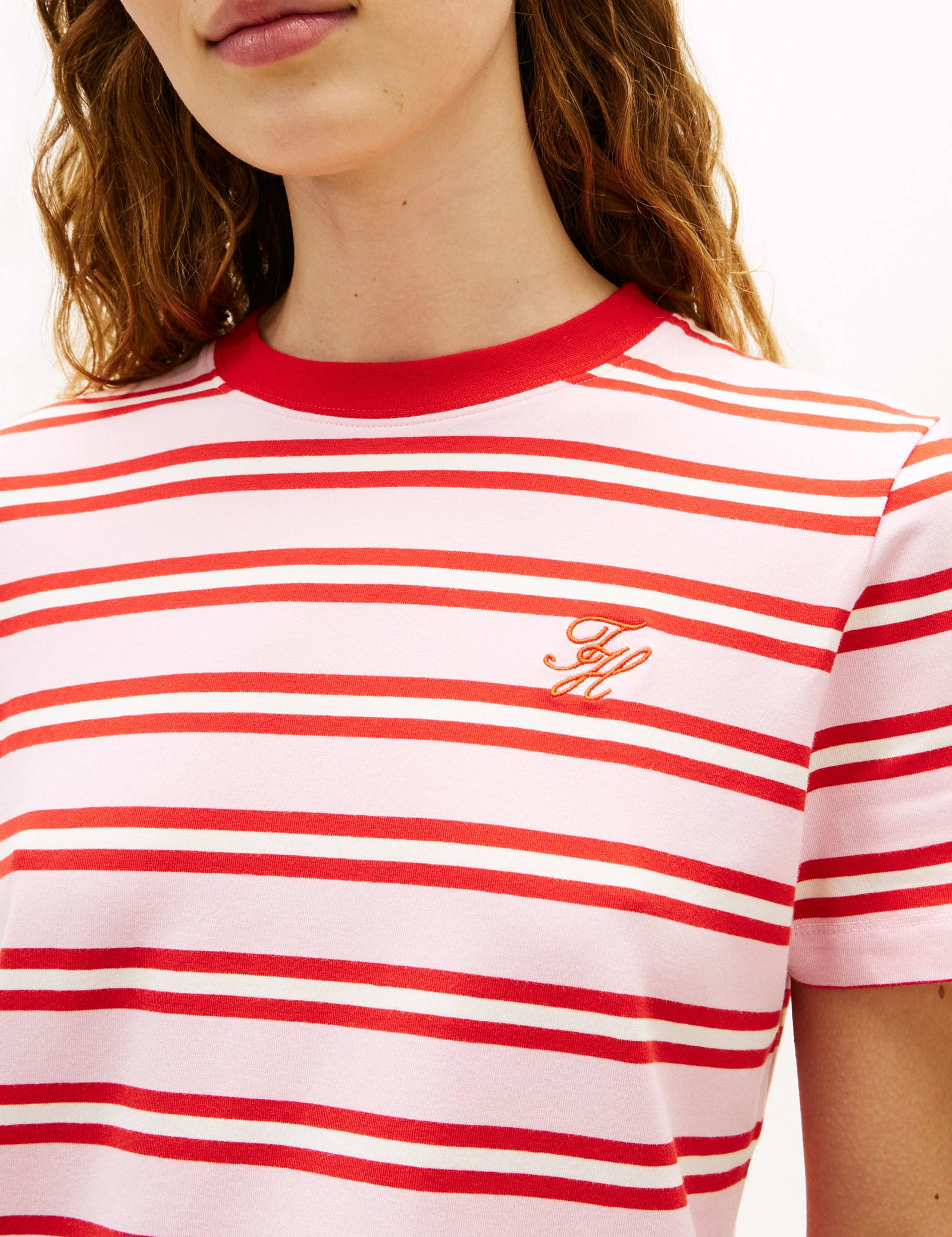 Cotton Rich Striped Crew Neck T-Shirt 5 of 5