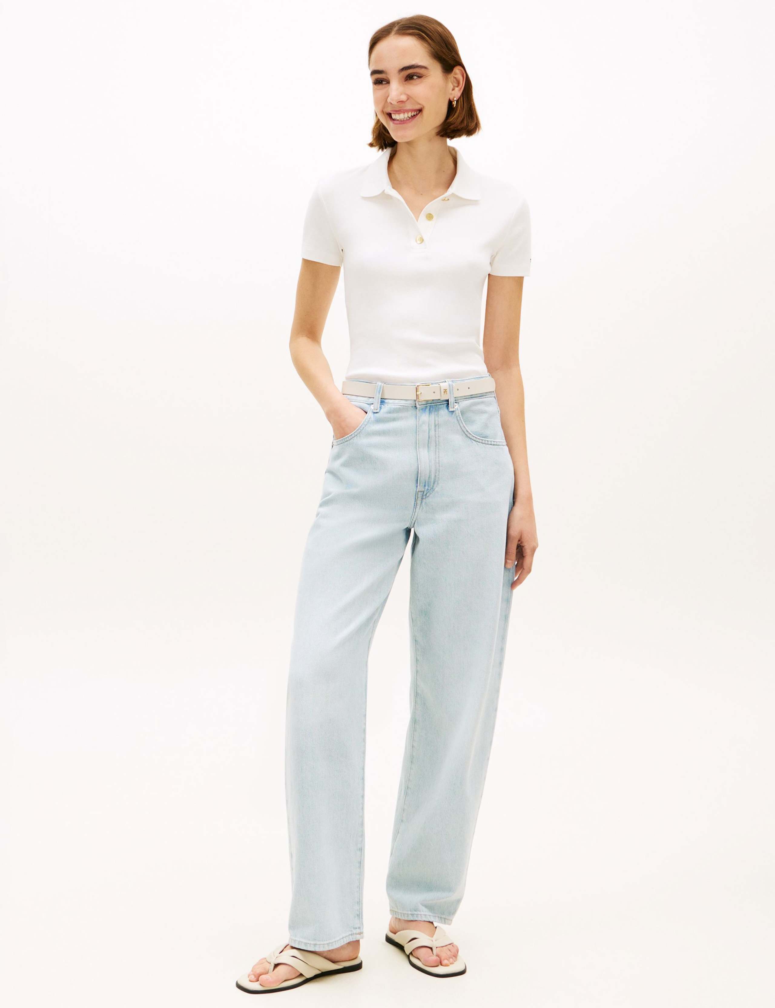 Pure Cotton Button Detail Polo Shirt 3 of 5