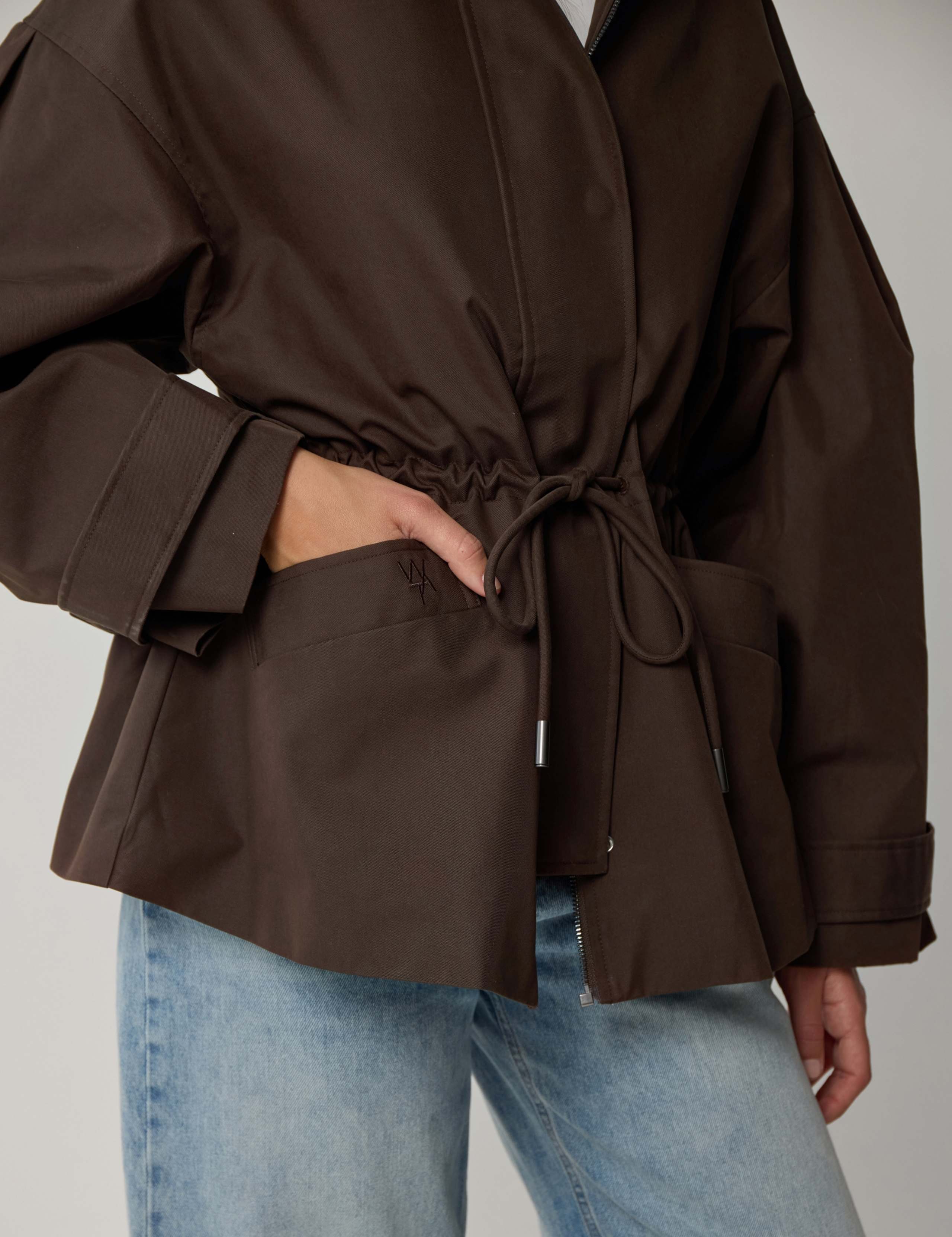 Waterproof Hooded Waisted Rain Jacket 3 of 8