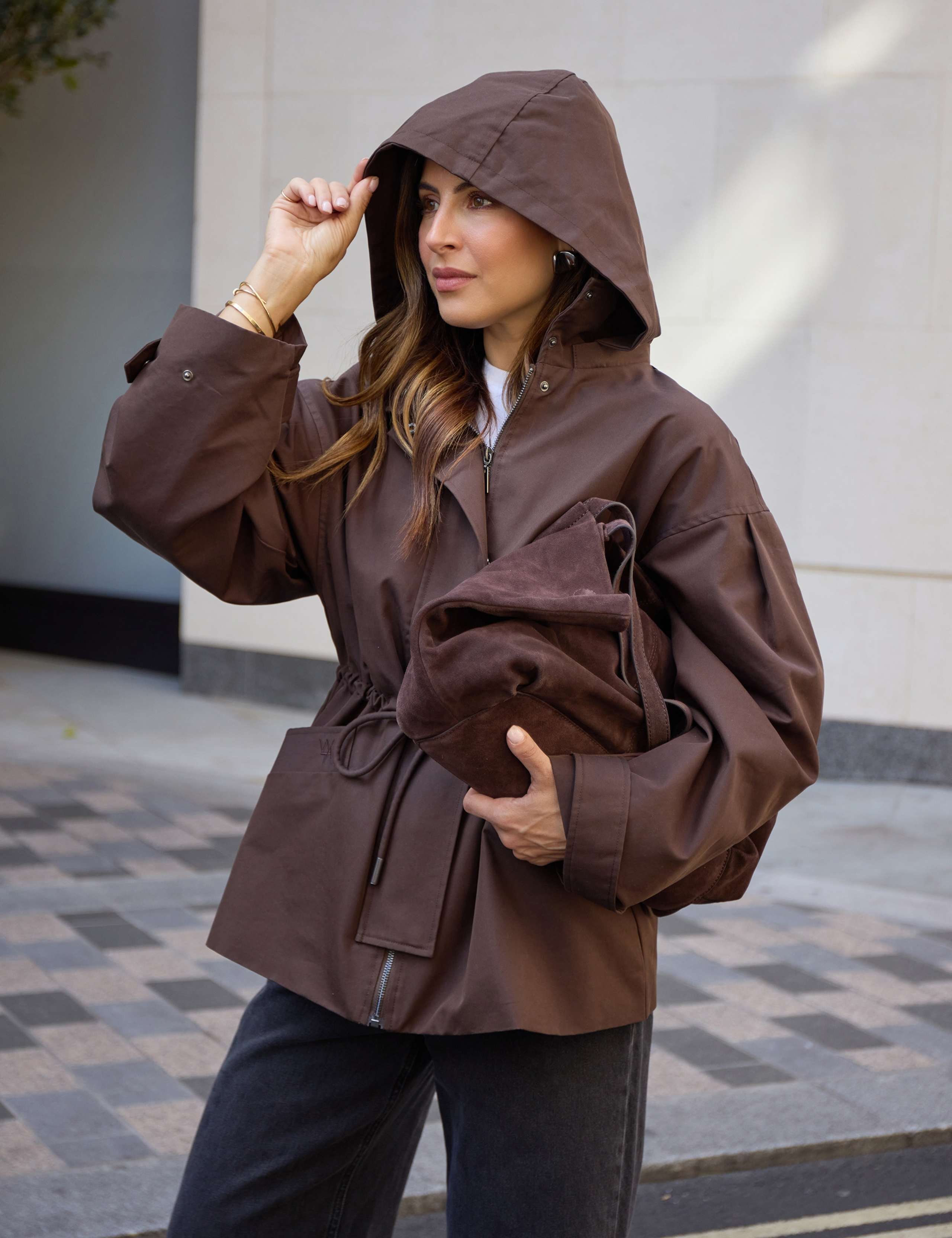Waterproof Hooded Waisted Rain Jacket 8 of 8