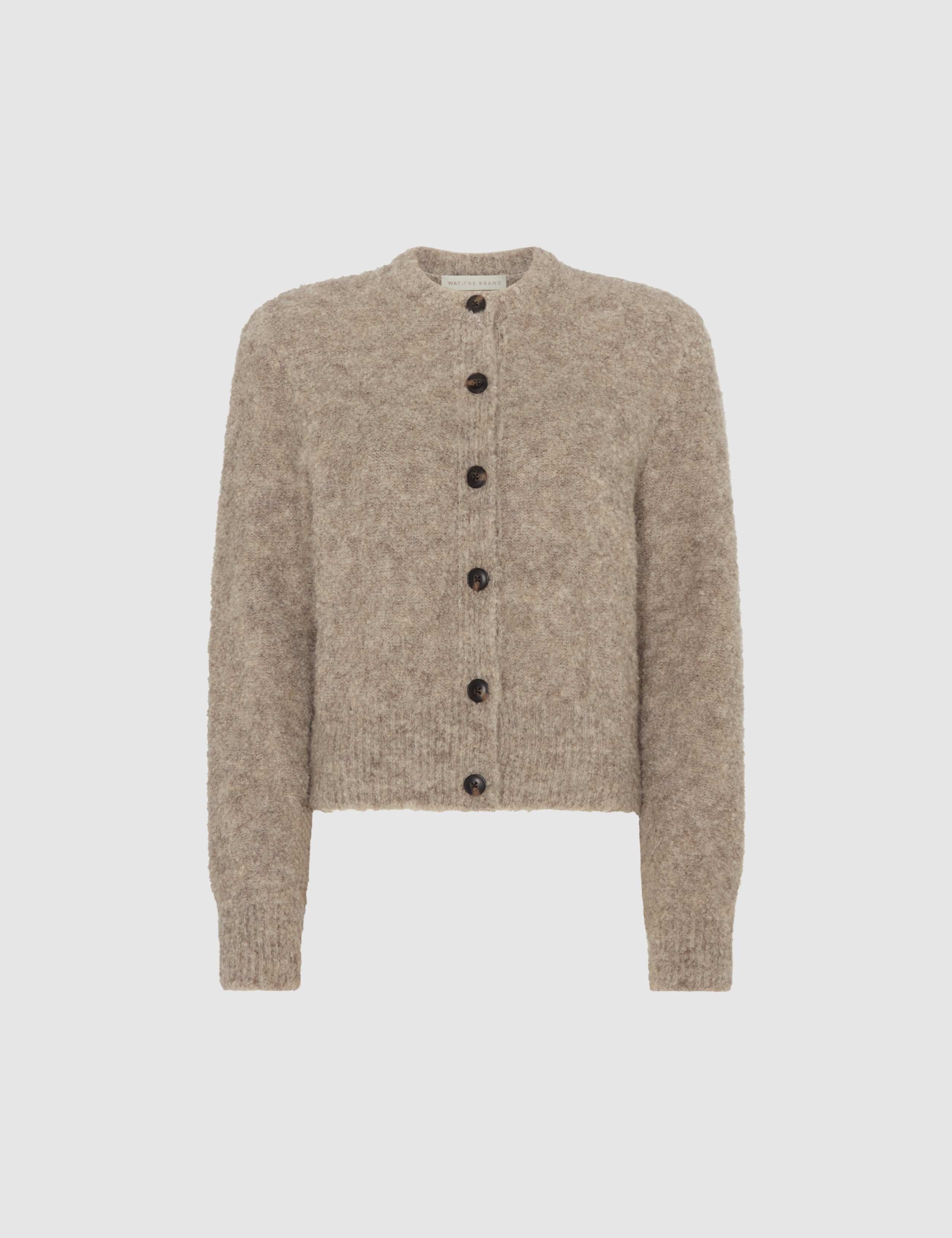 Bouclé Knitted Relaxed Cardigan with Wool 2 of 7
