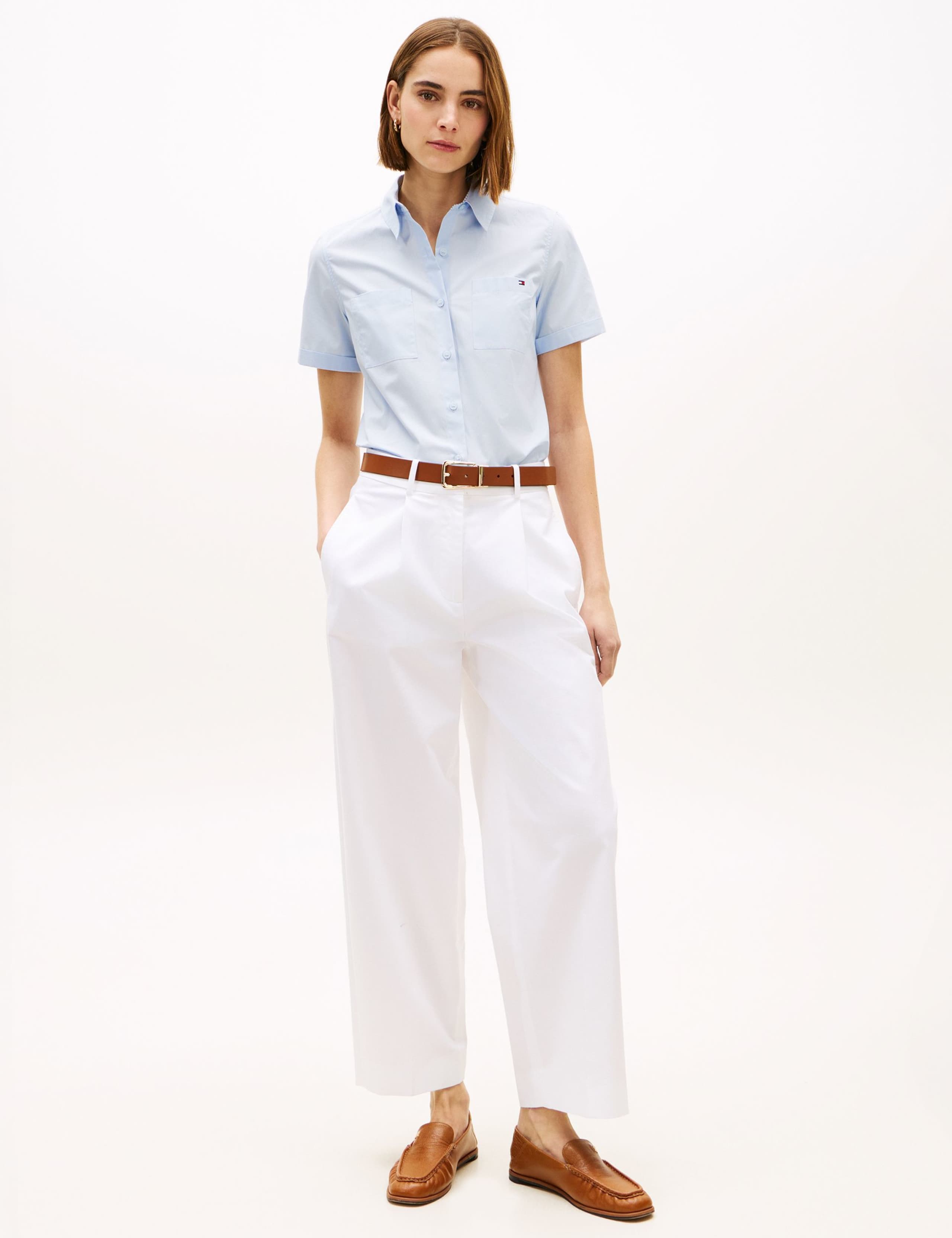 Cotton Rich Straight Leg Ankle Grazer Chinos 1 of 5