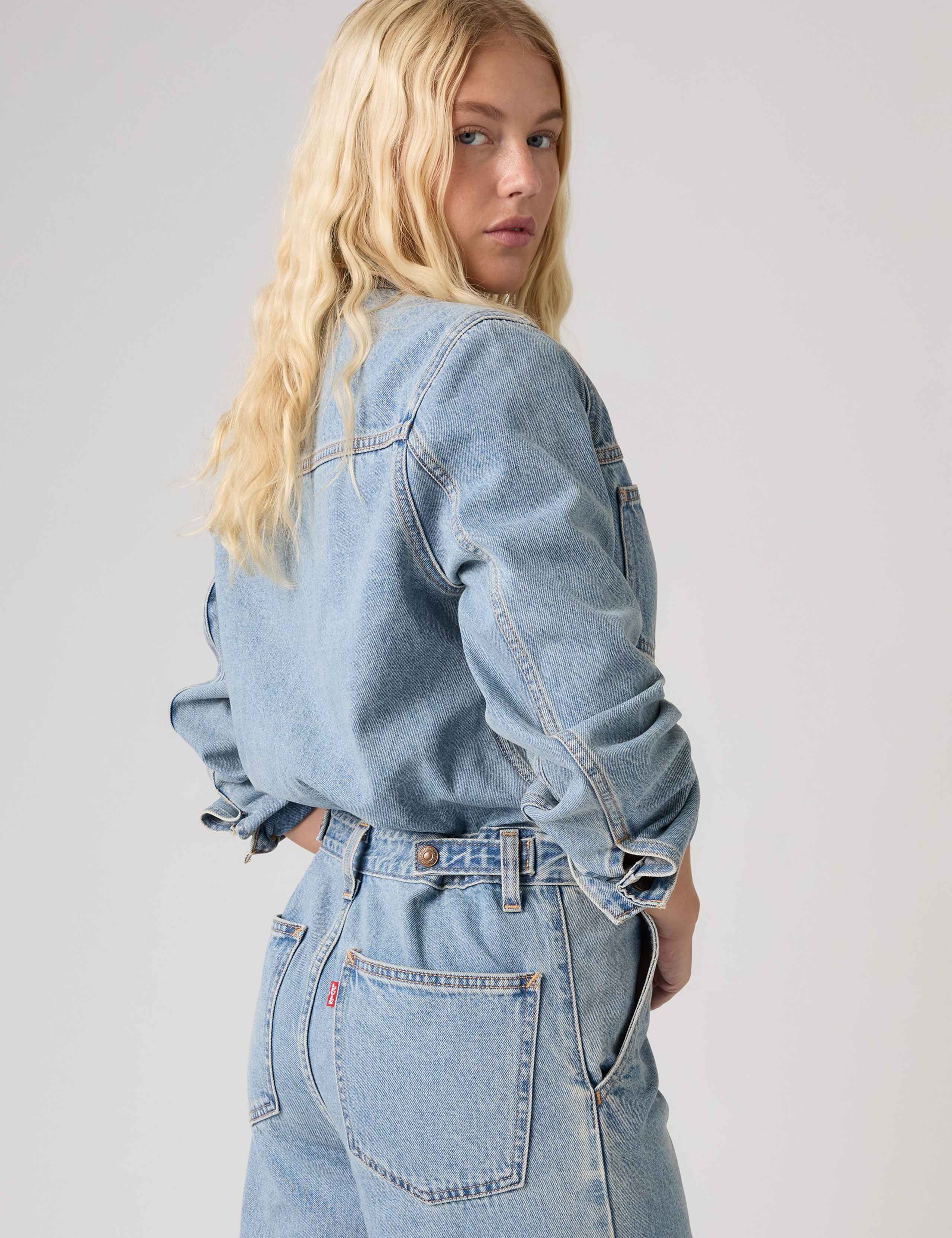 Denim Wide Leg Jumpsuit 4 of 7