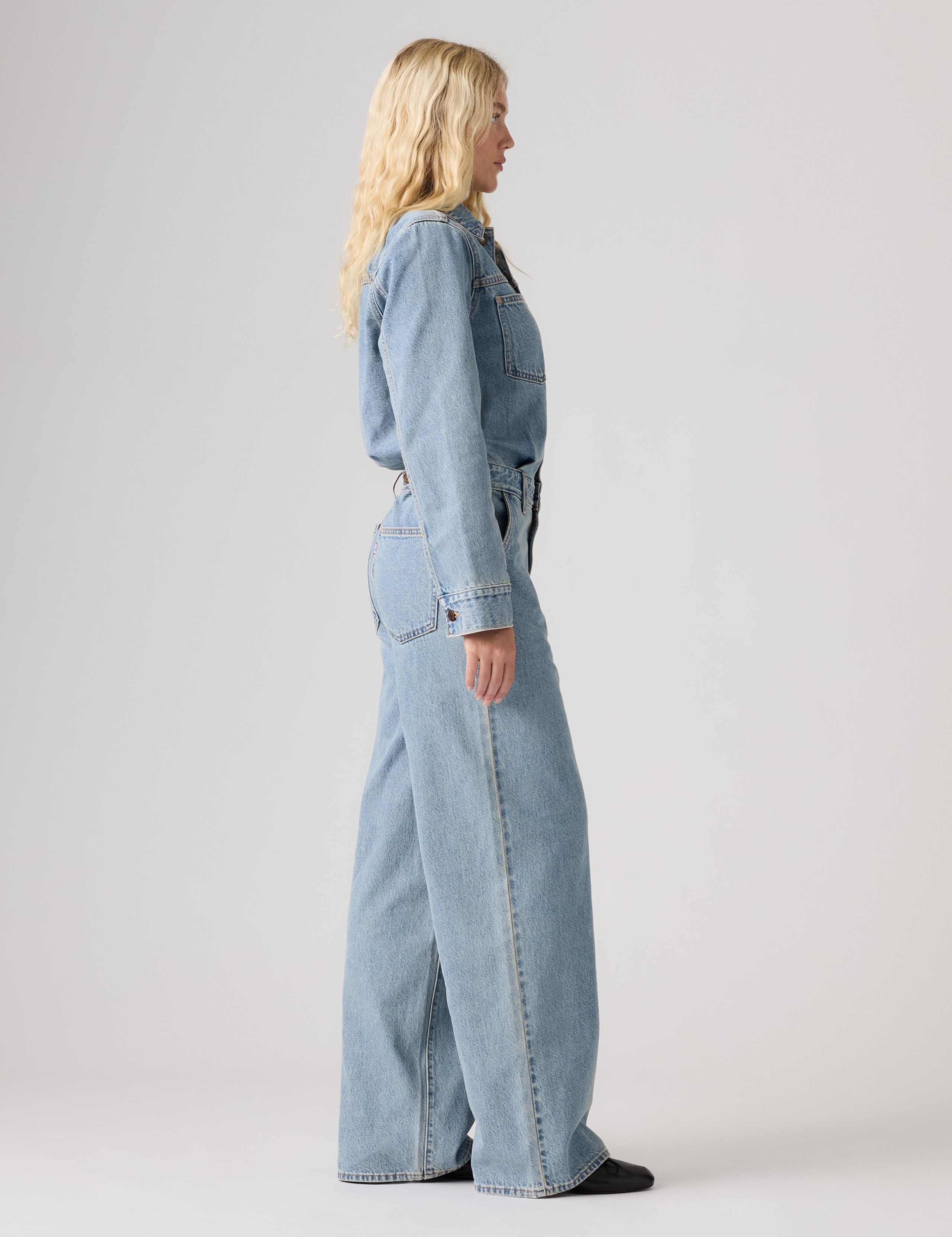 Denim Wide Leg Jumpsuit 5 of 7