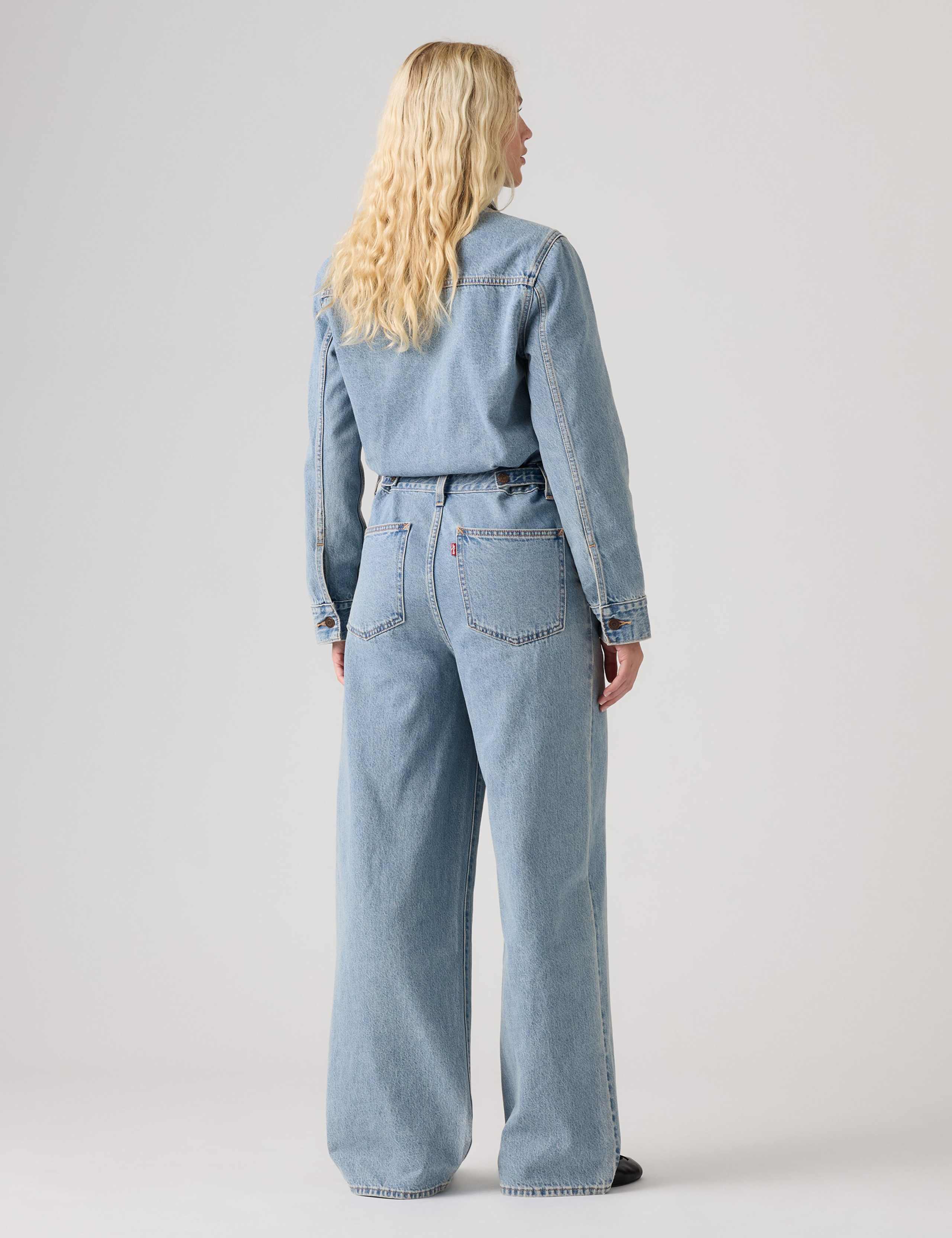 Denim Wide Leg Jumpsuit 6 of 7