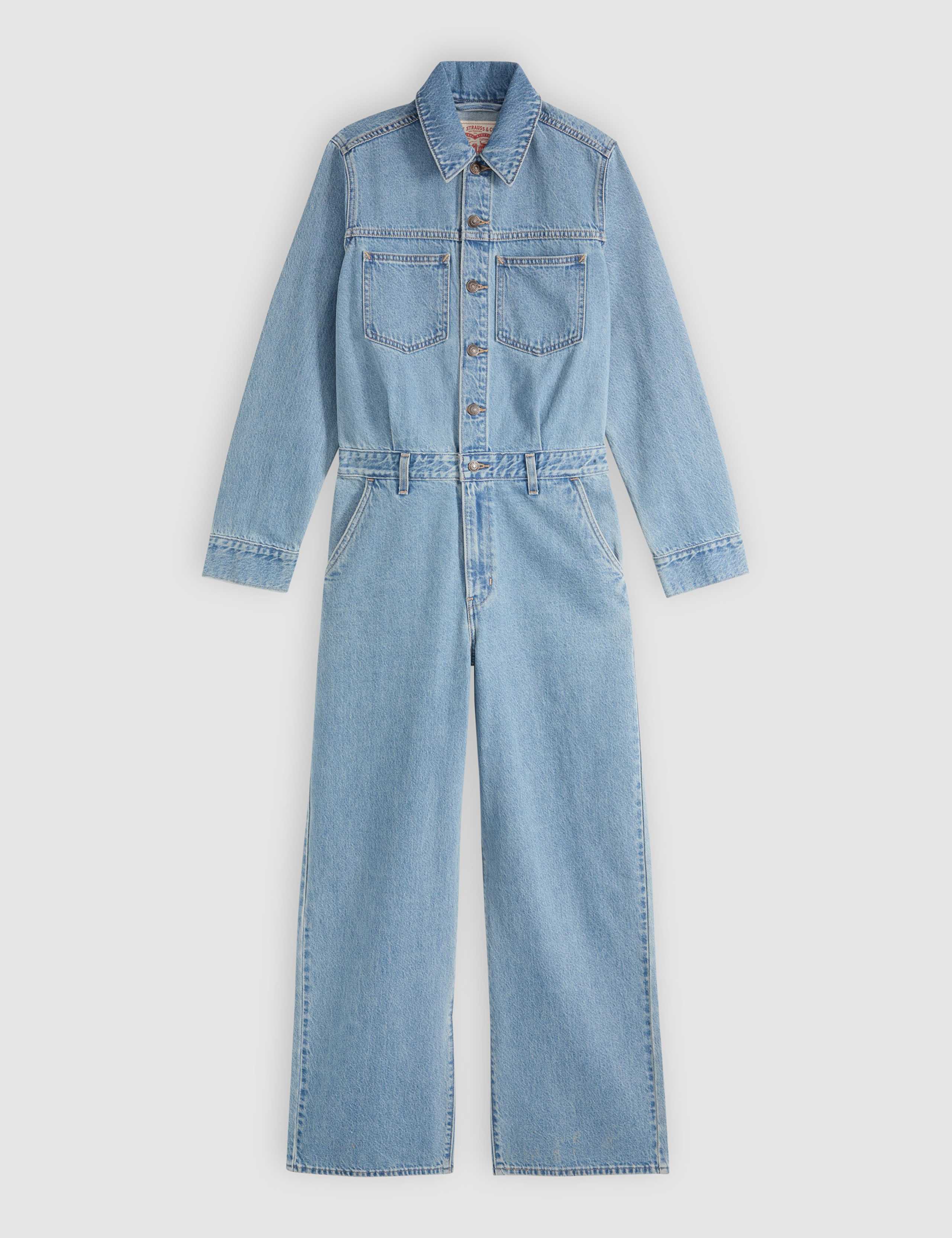 Denim Wide Leg Jumpsuit 2 of 7