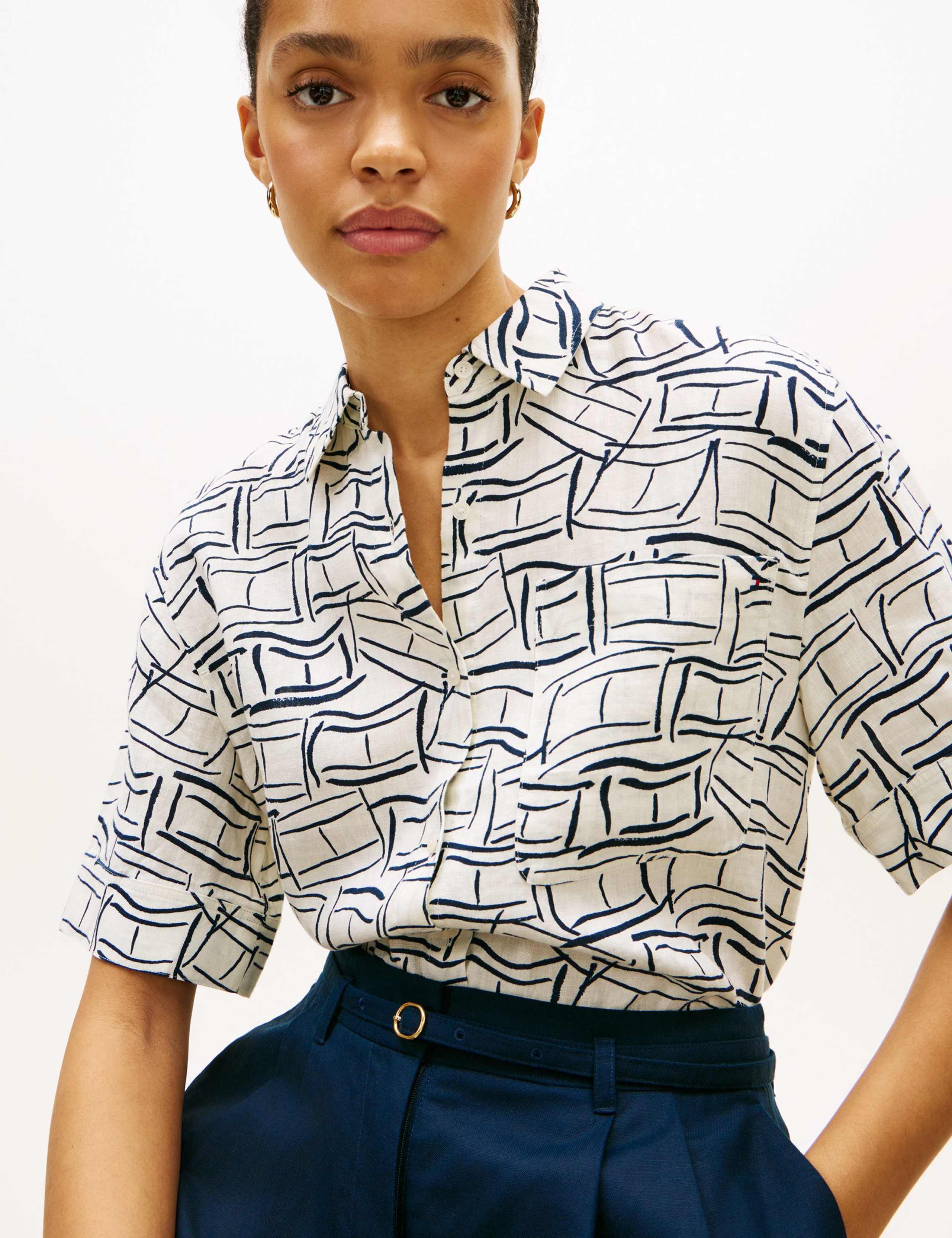 Pure Linen Printed Shirt 5 of 5