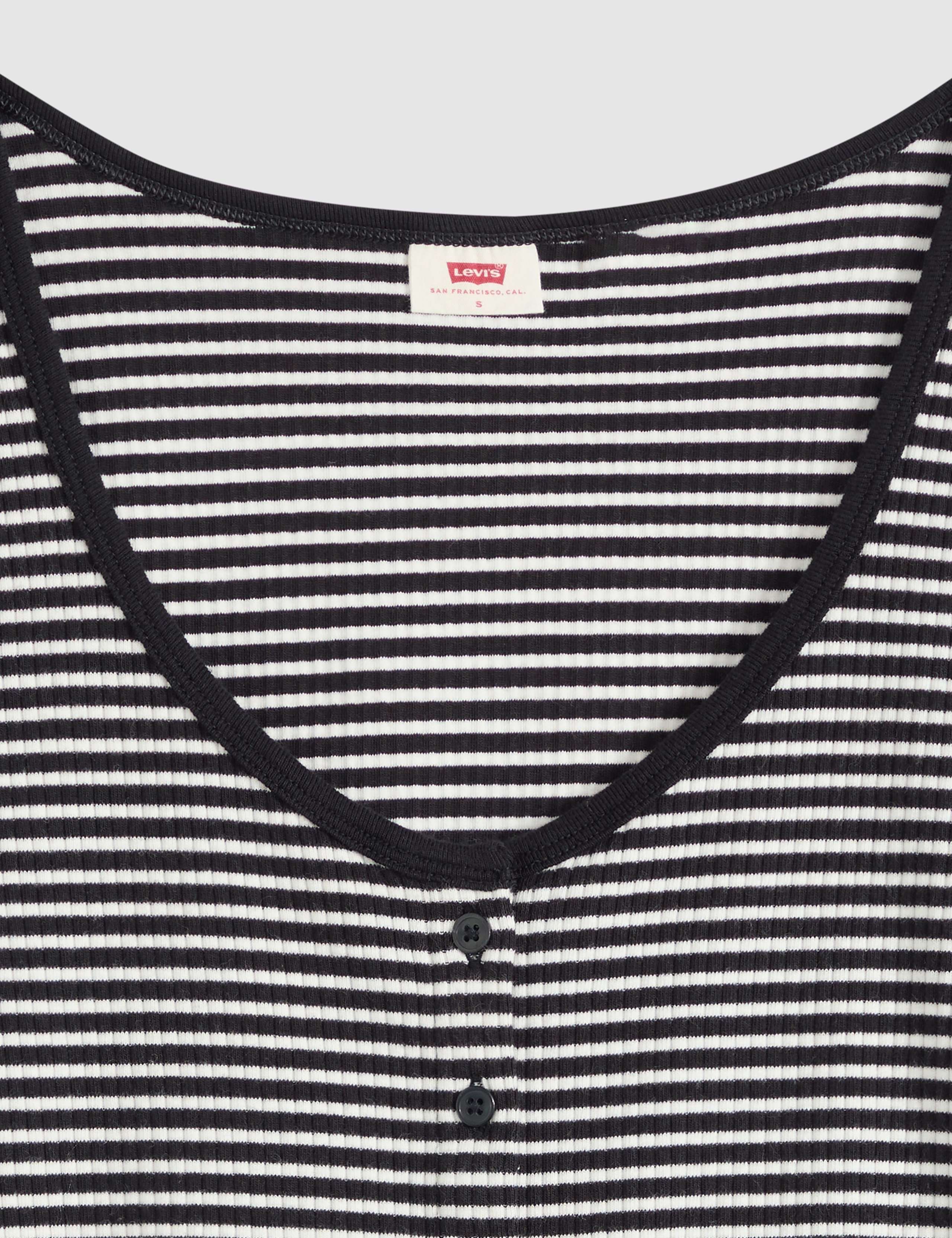 Cotton Rich Striped Button Through Top 5 of 6