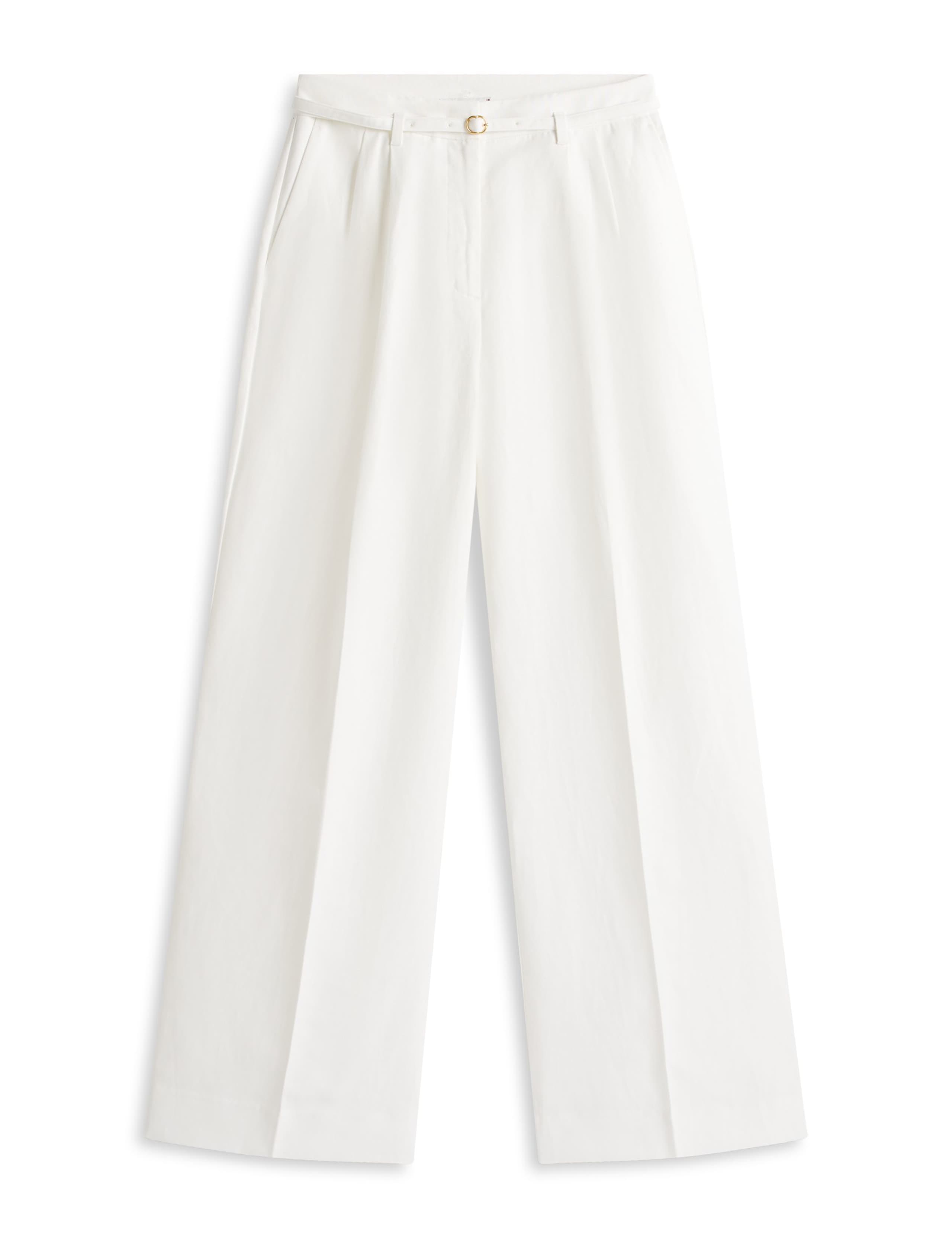 Linen Blend Wide Leg Trousers 2 of 5