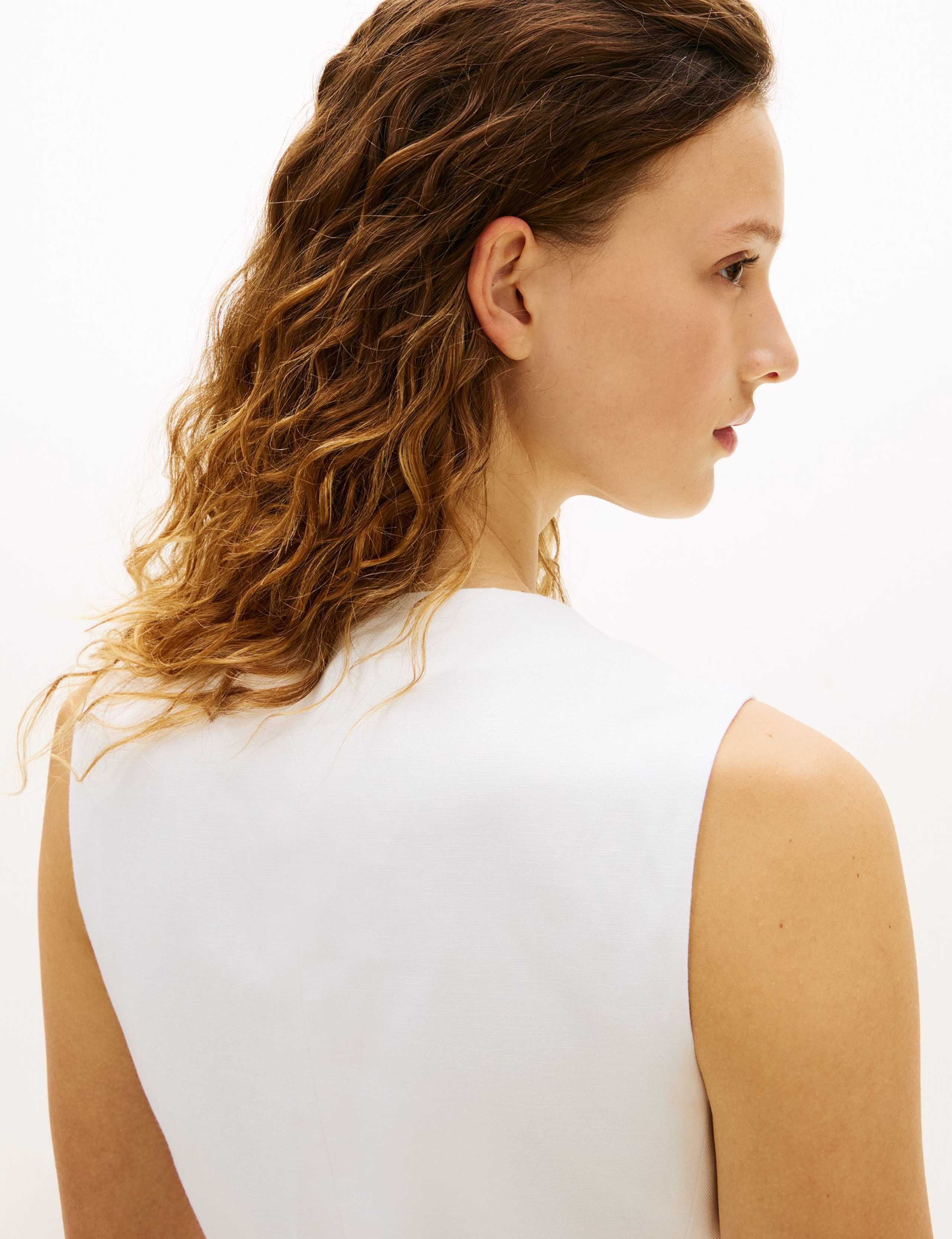 Linen Blend Button Through Vest Top 5 of 5