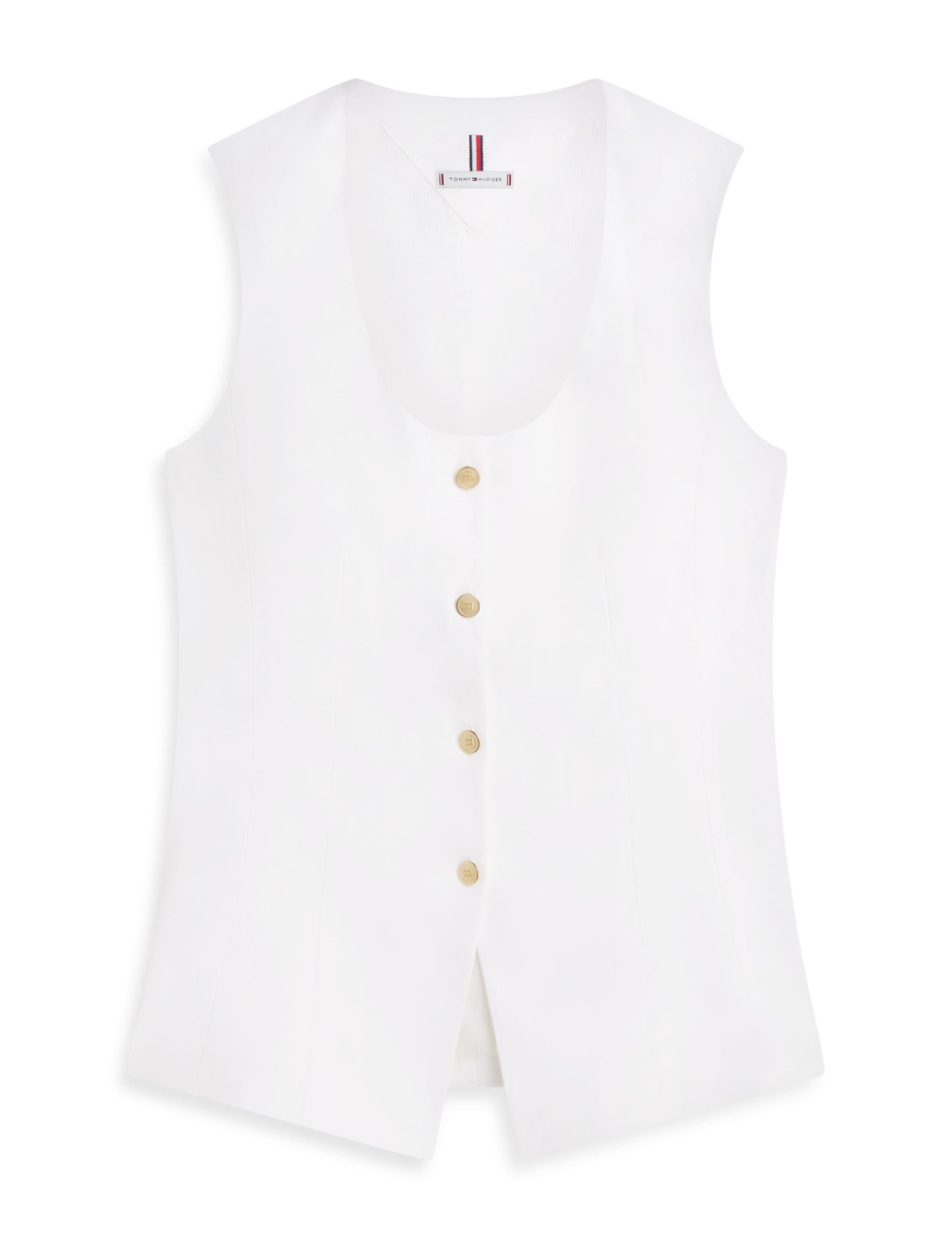 Linen Blend Button Through Vest Top 2 of 5