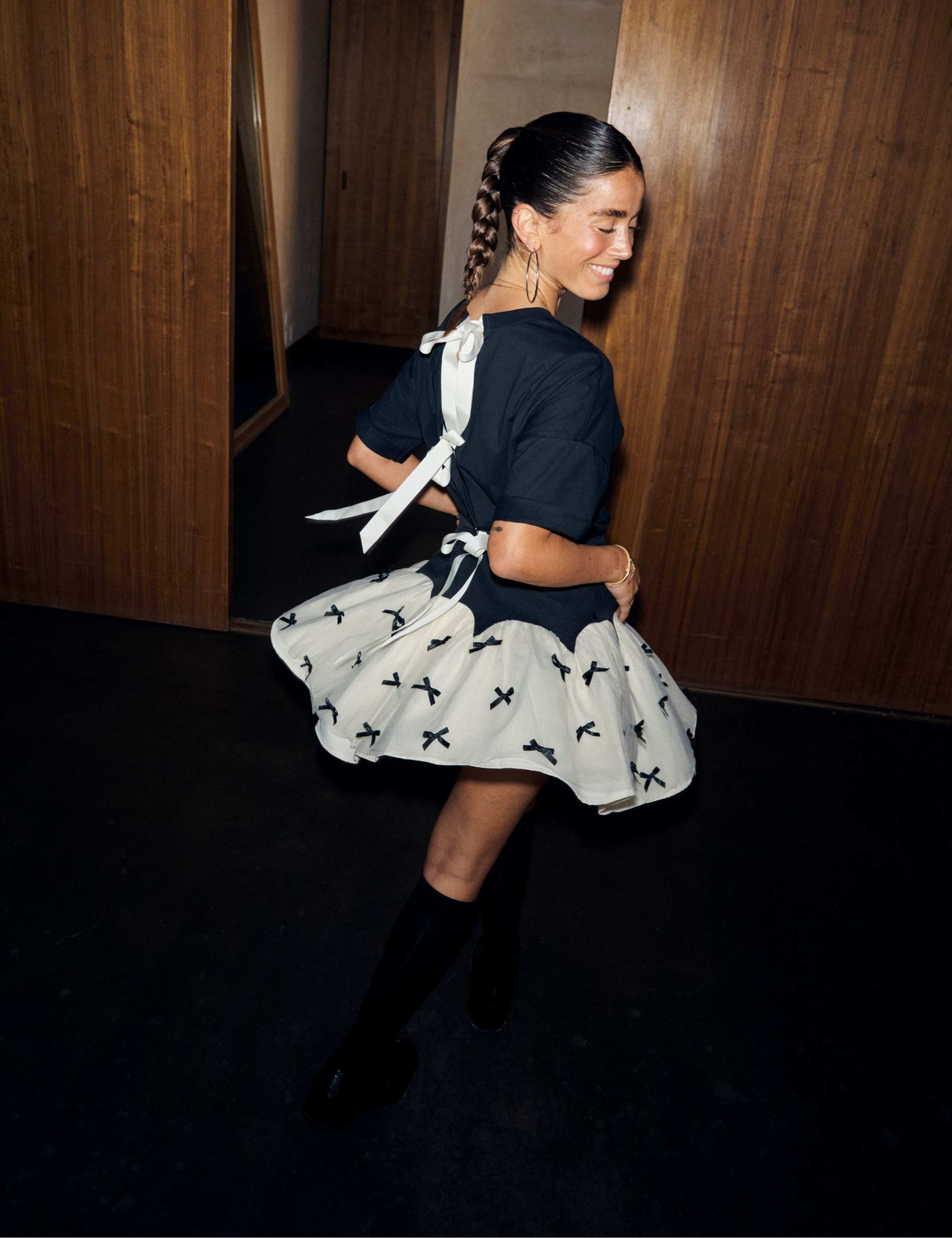 Mesh Bow Mini Skater Skirt 5 of 6