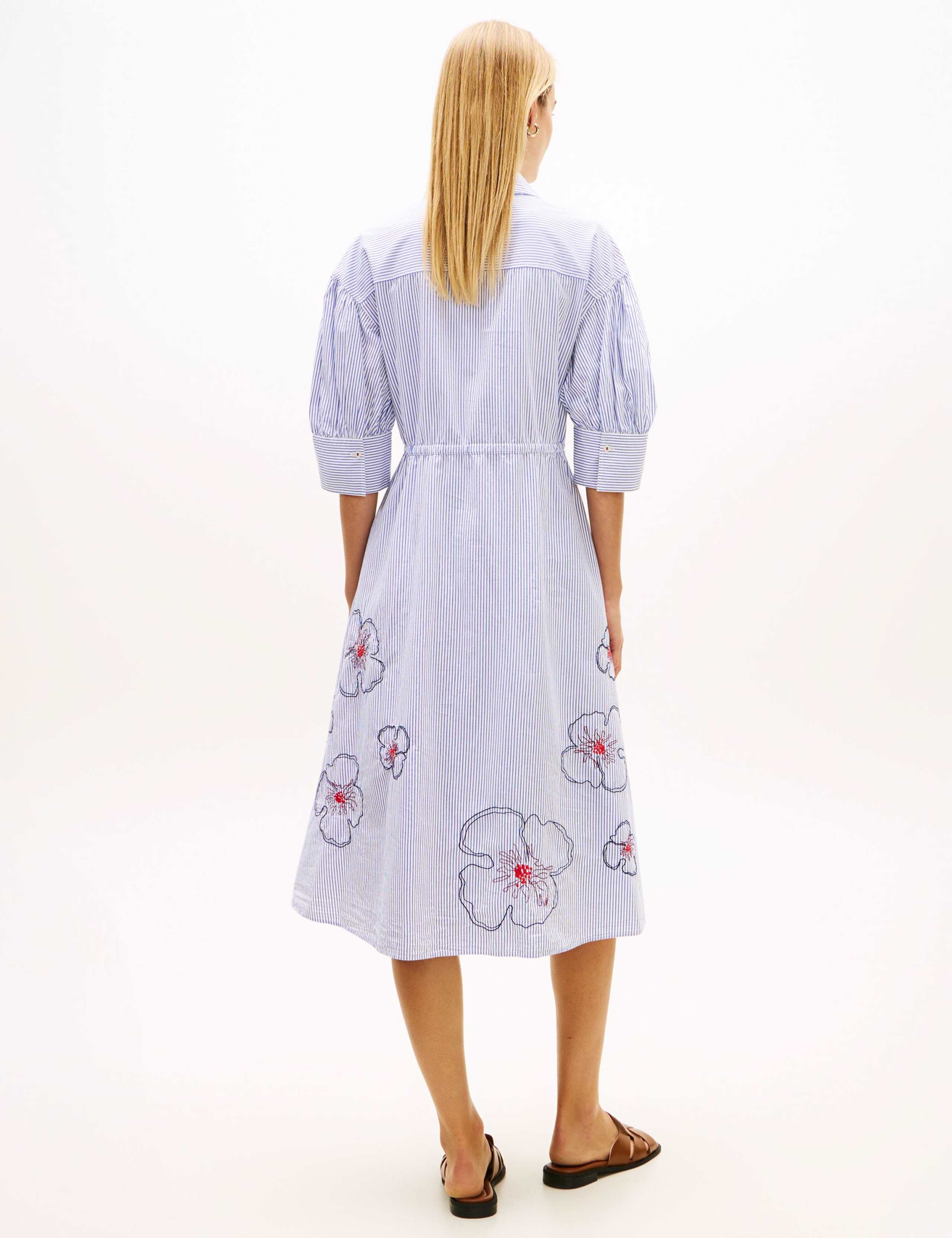 Pure Cotton Poplin Embroidered Shirt Dress 3 of 5