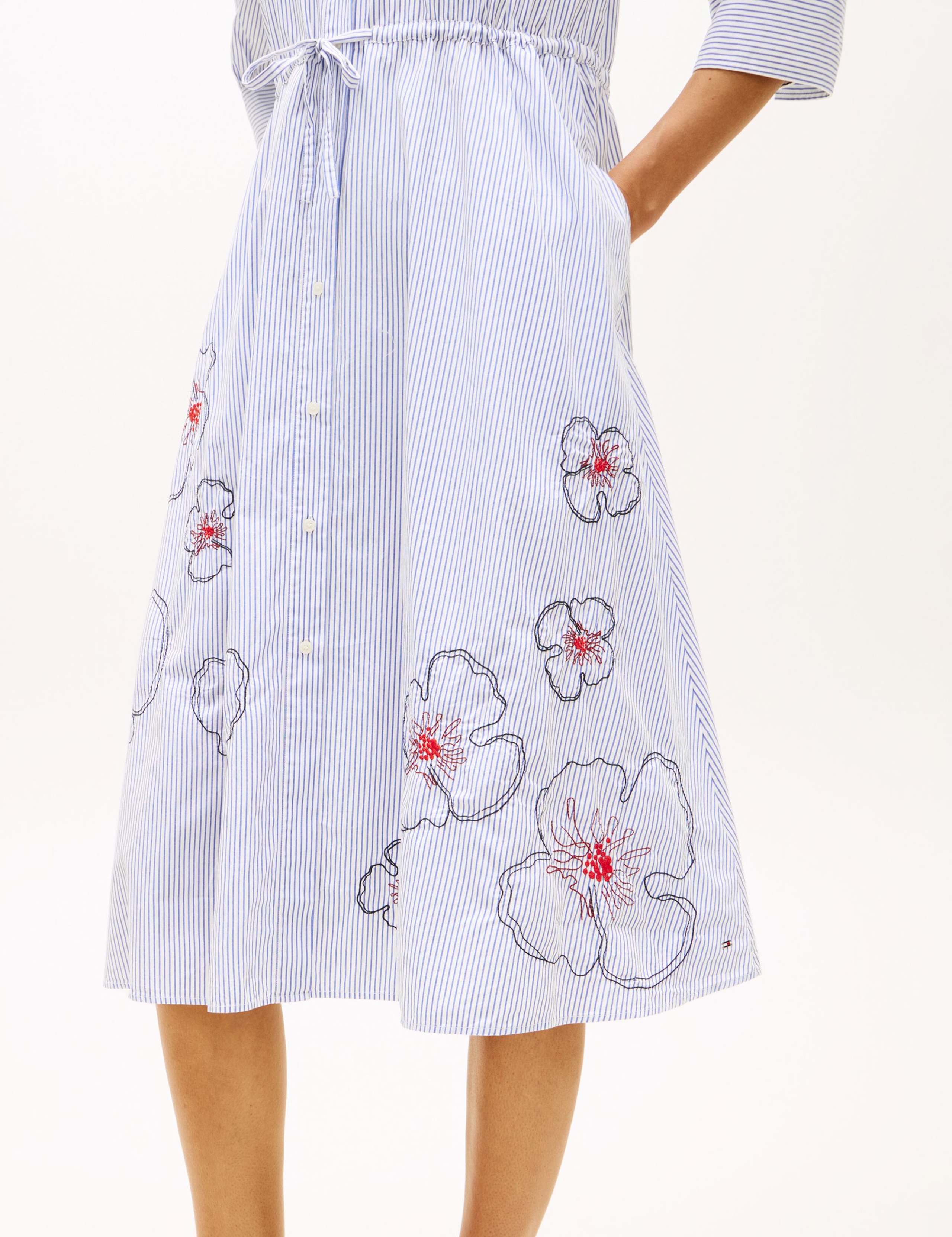 Pure Cotton Poplin Embroidered Shirt Dress 5 of 5