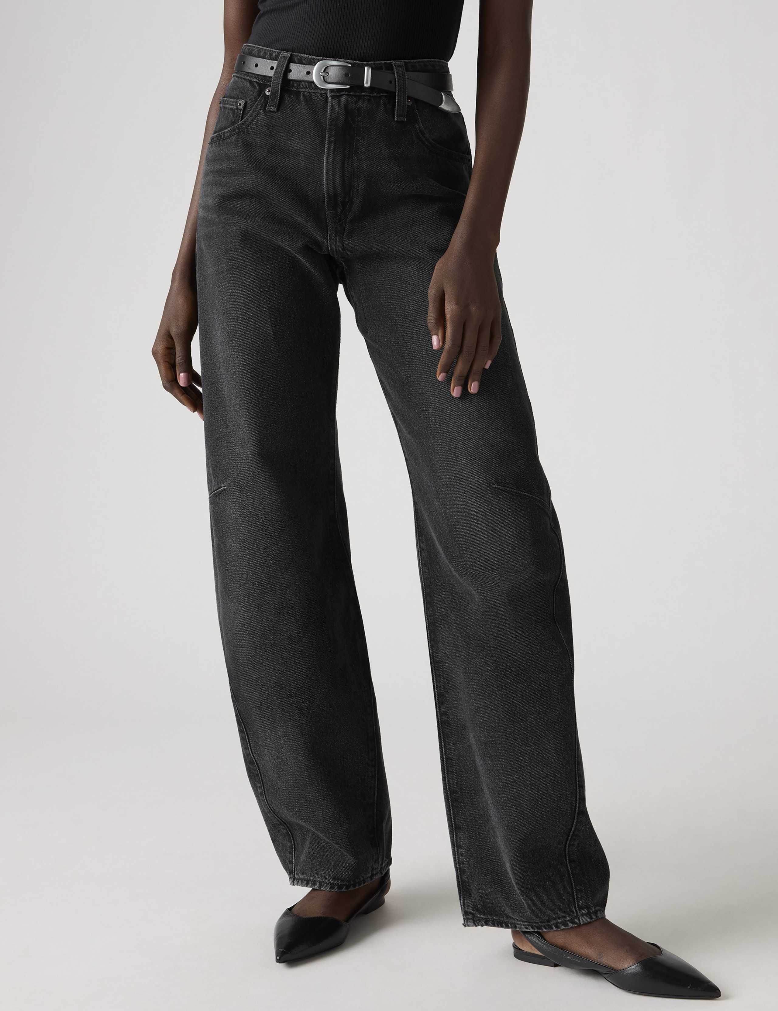 Baggy Mid Rise Barrel Leg Dad Jeans 9 of 9