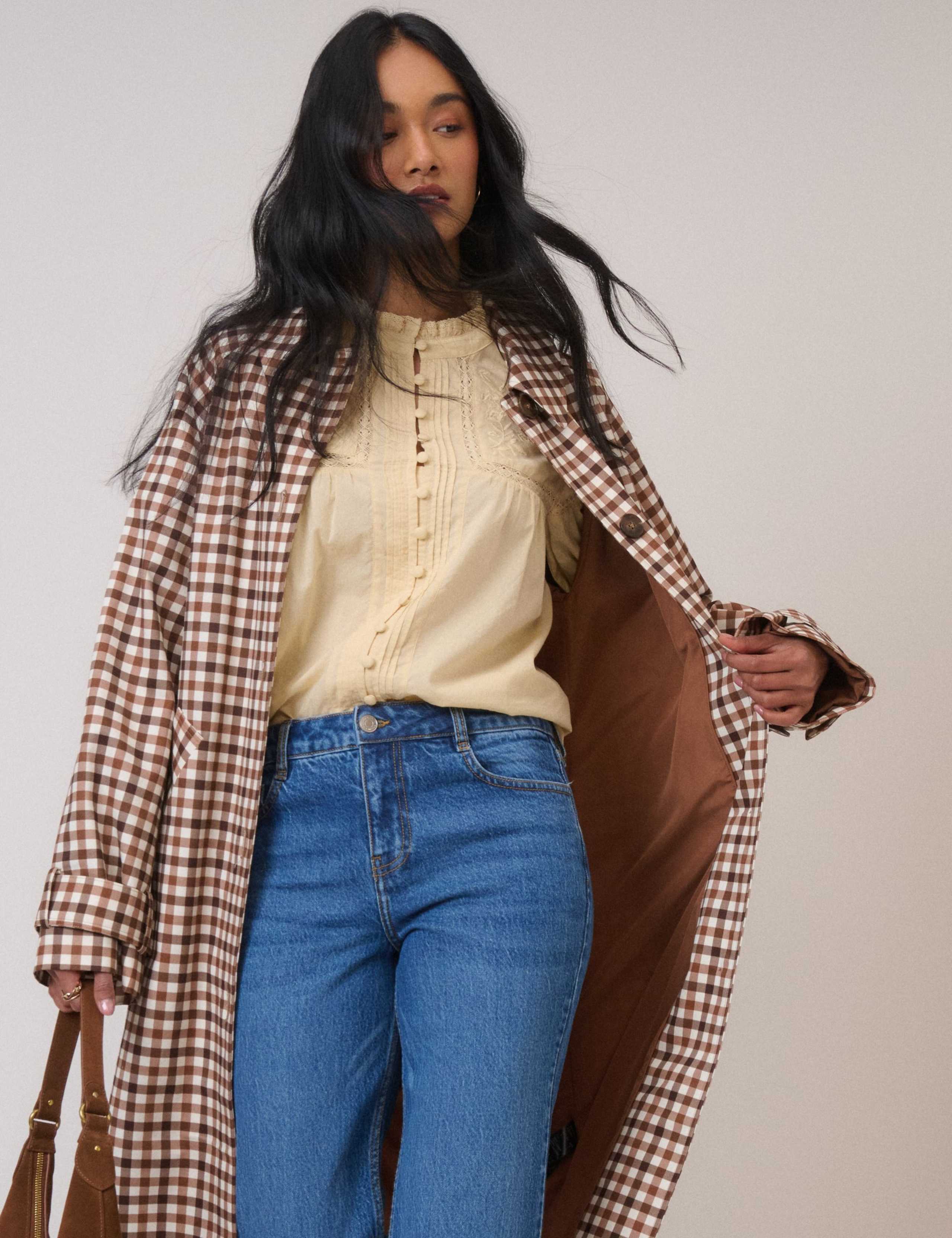 Pure Cotton Embroidered High Neck Blouse 5 of 5