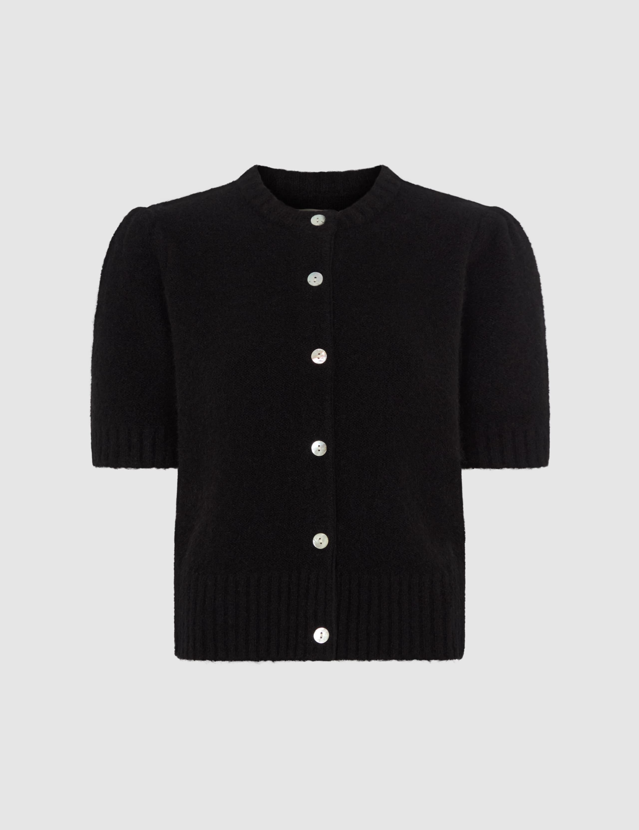 Puff Sleeve Cardigan with Mohair 2 of 6