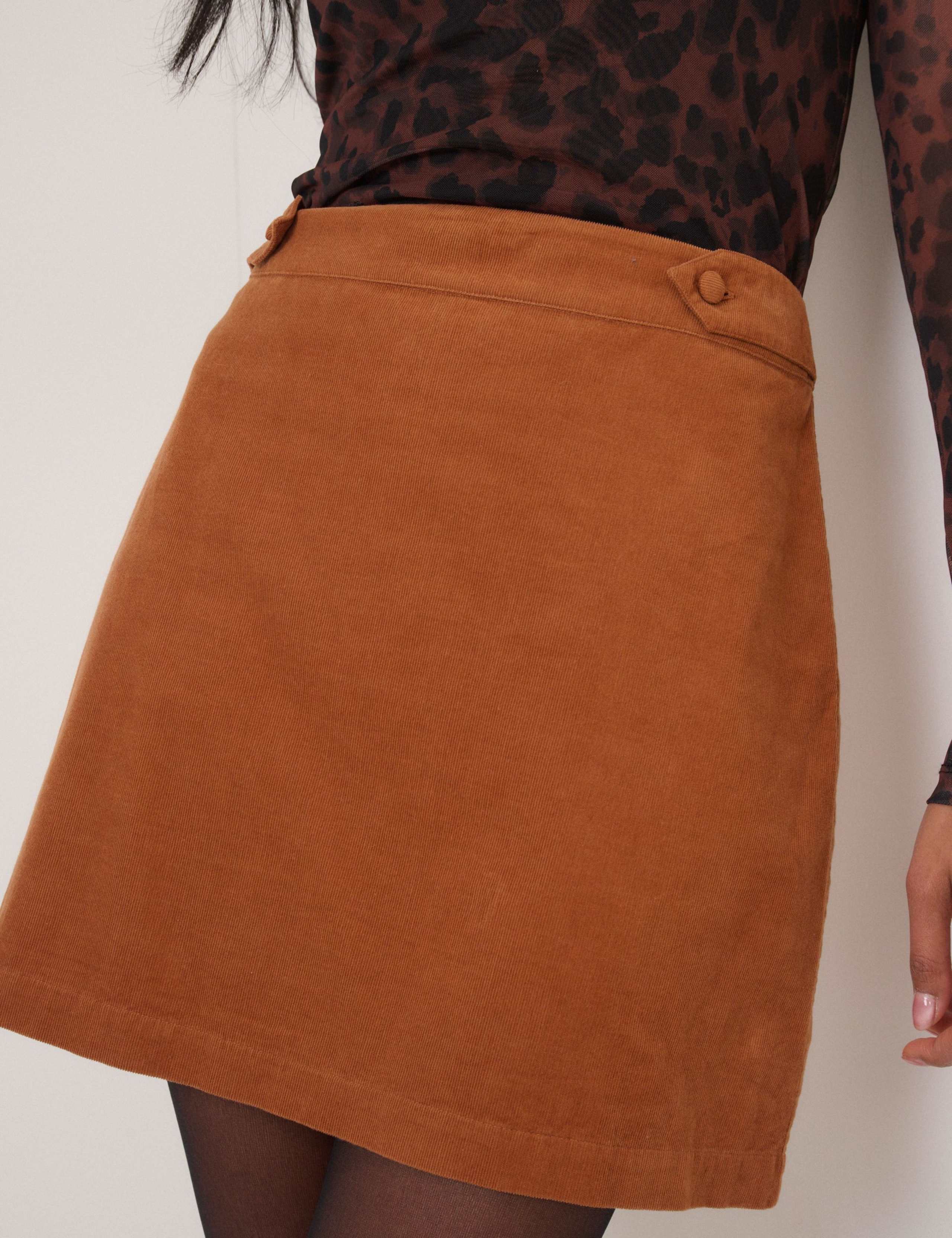 Pure Cotton Cord Mini Pencil Skirt 5 of 5