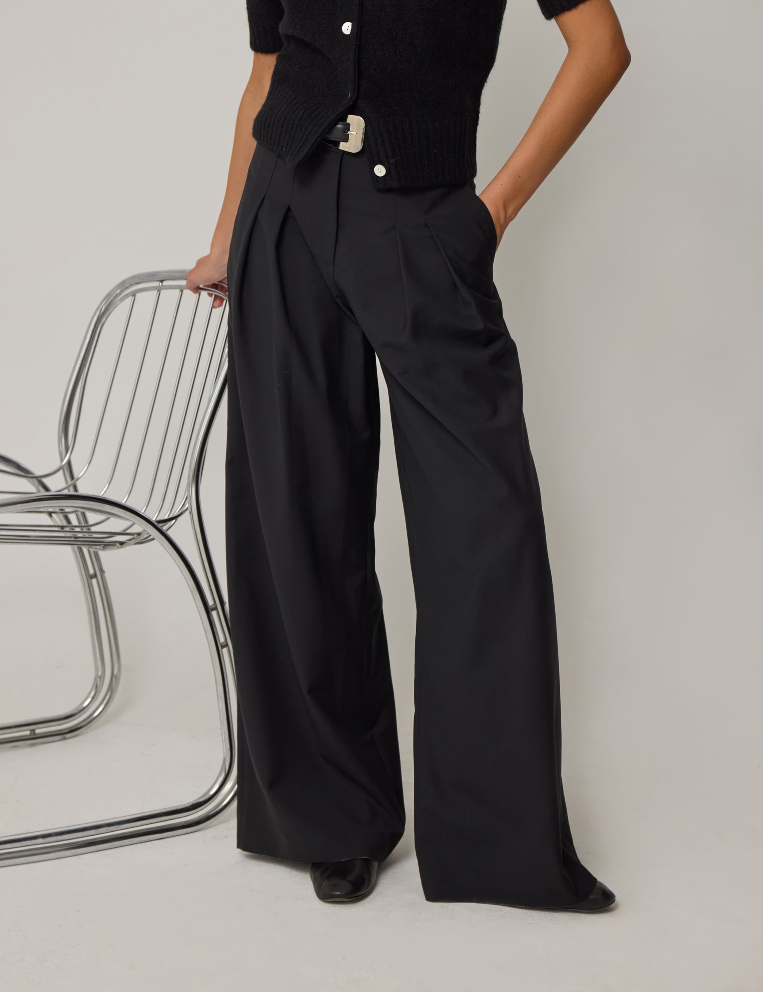 Woven Tailored Wide Leg Trousers 5 of 5