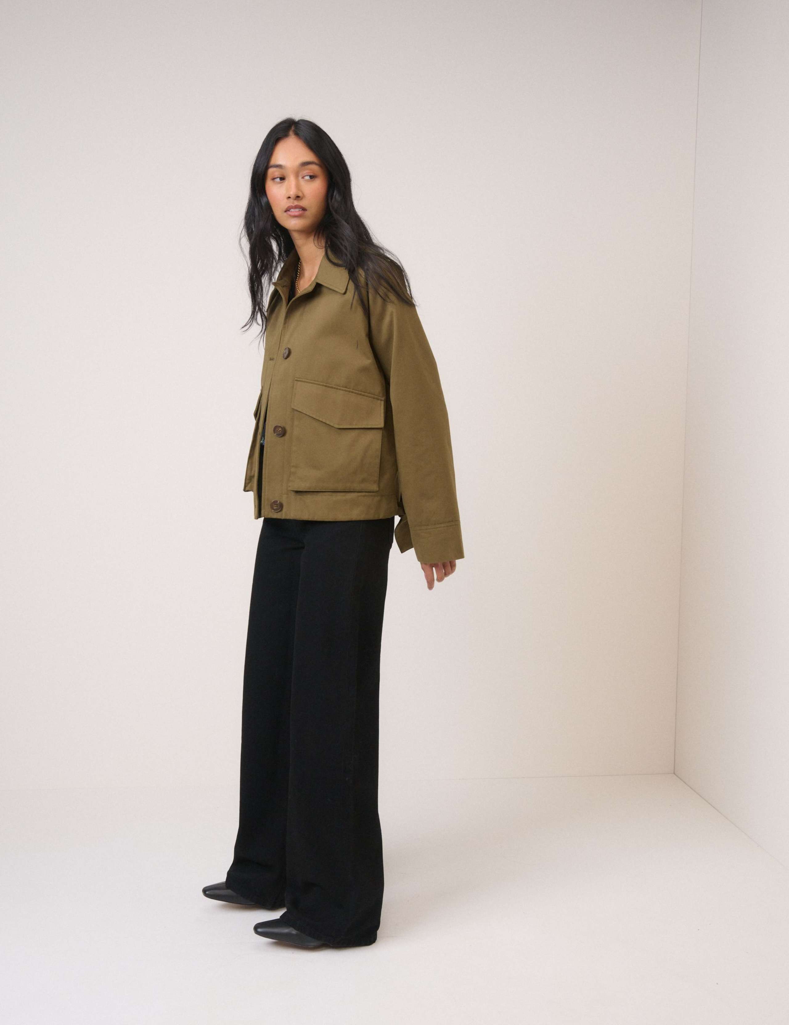 Pure Cotton Relaxed Utility Jacket 5 of 5