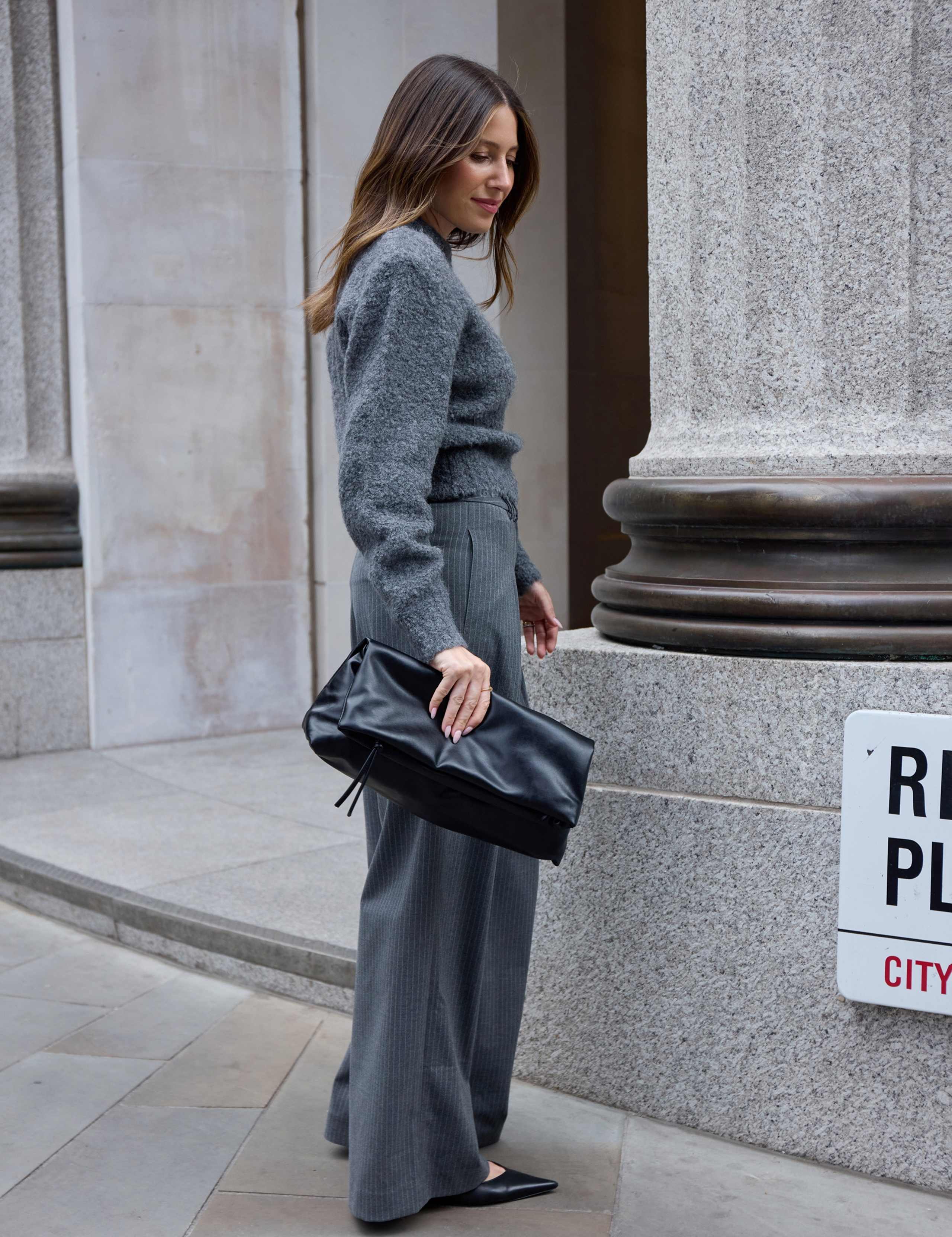 Woven Pinstripe Tailored Wide Leg Trousers 4 of 6
