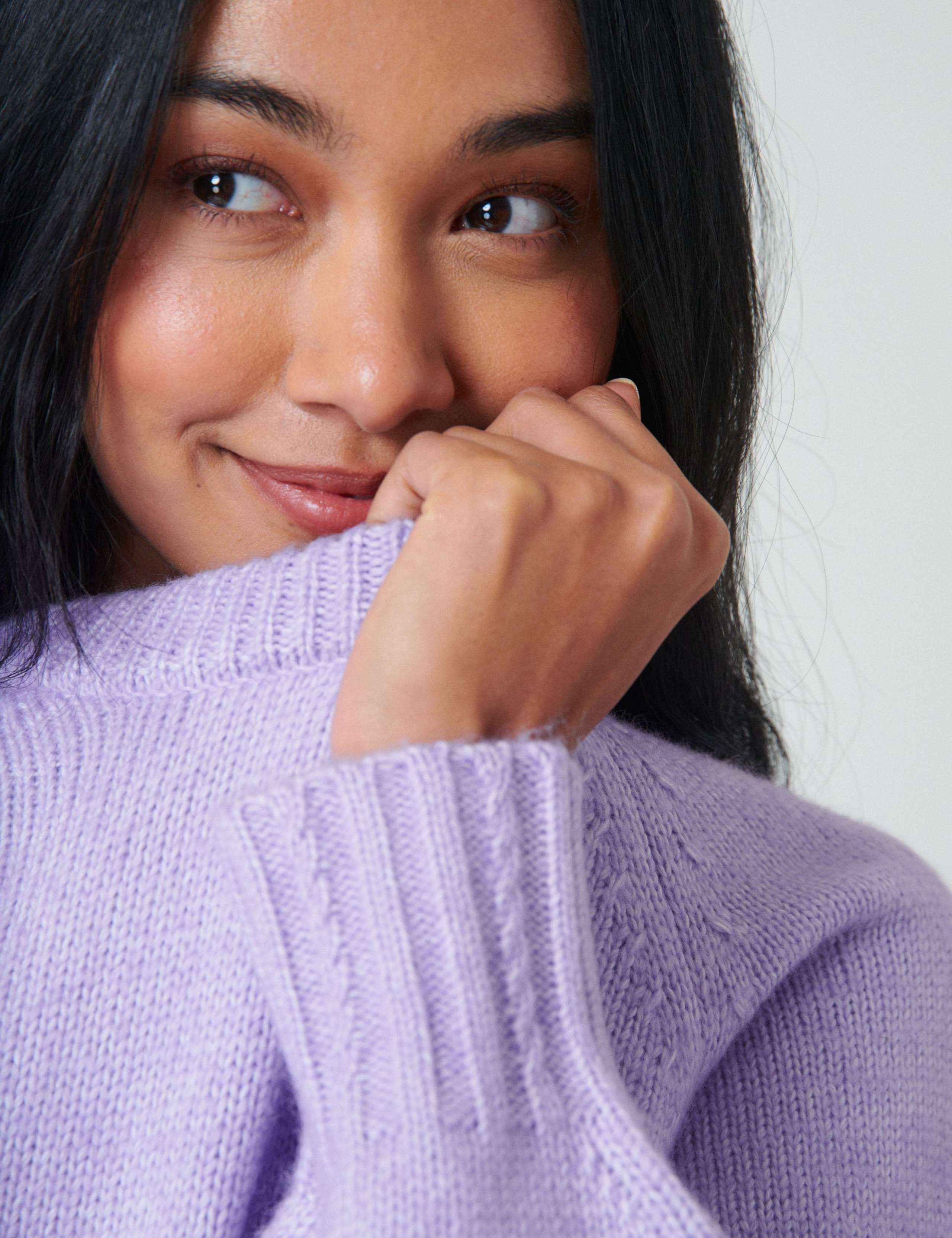 Textured Bow Back Relaxed Jumper with Wool 3 of 5