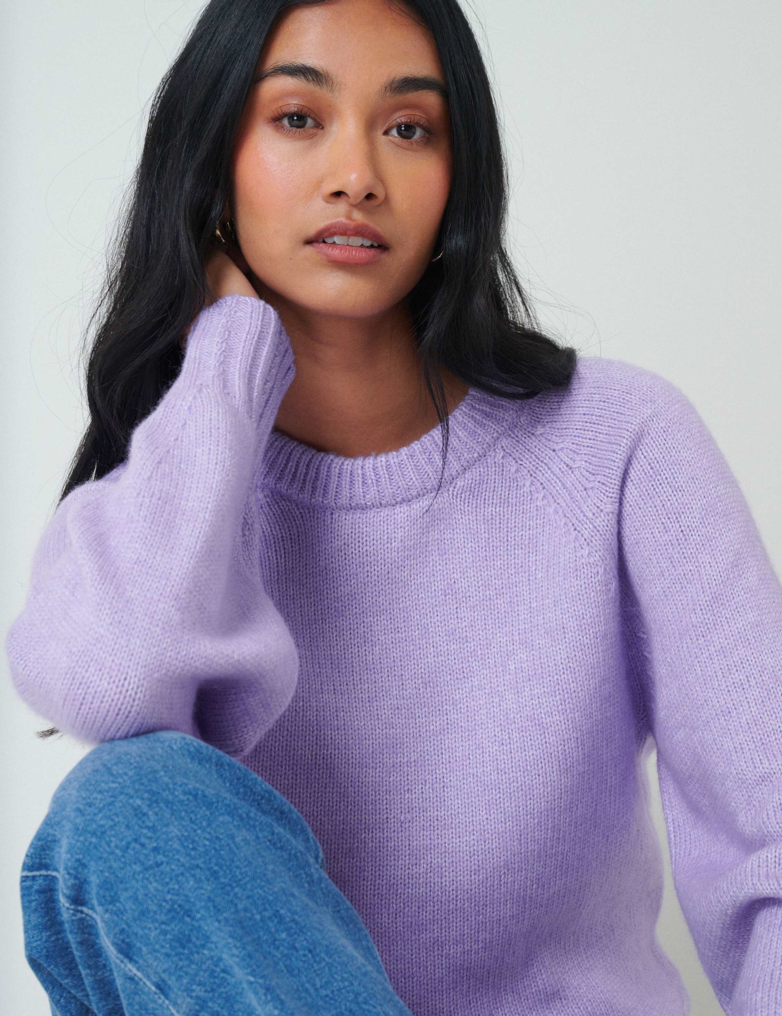 Textured Bow Back Relaxed Jumper with Wool 4 of 5