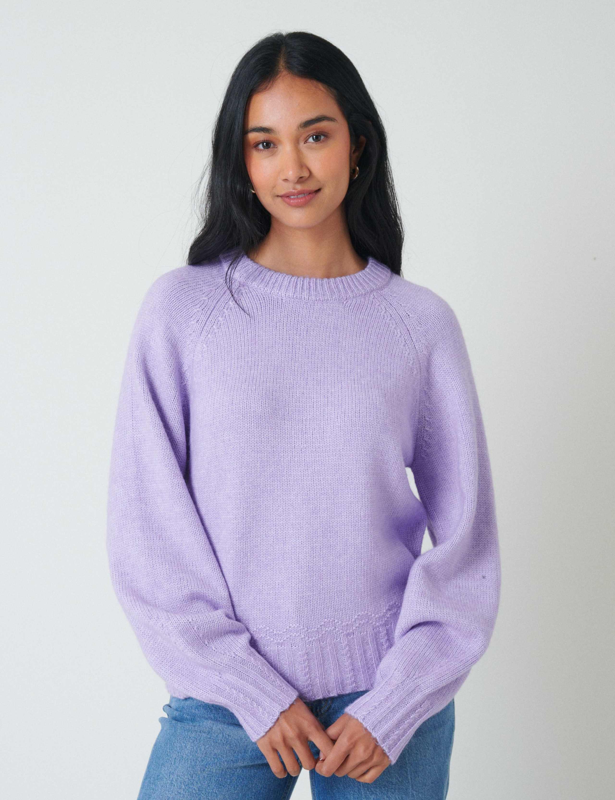 Textured Bow Back Relaxed Jumper with Wool 5 of 5