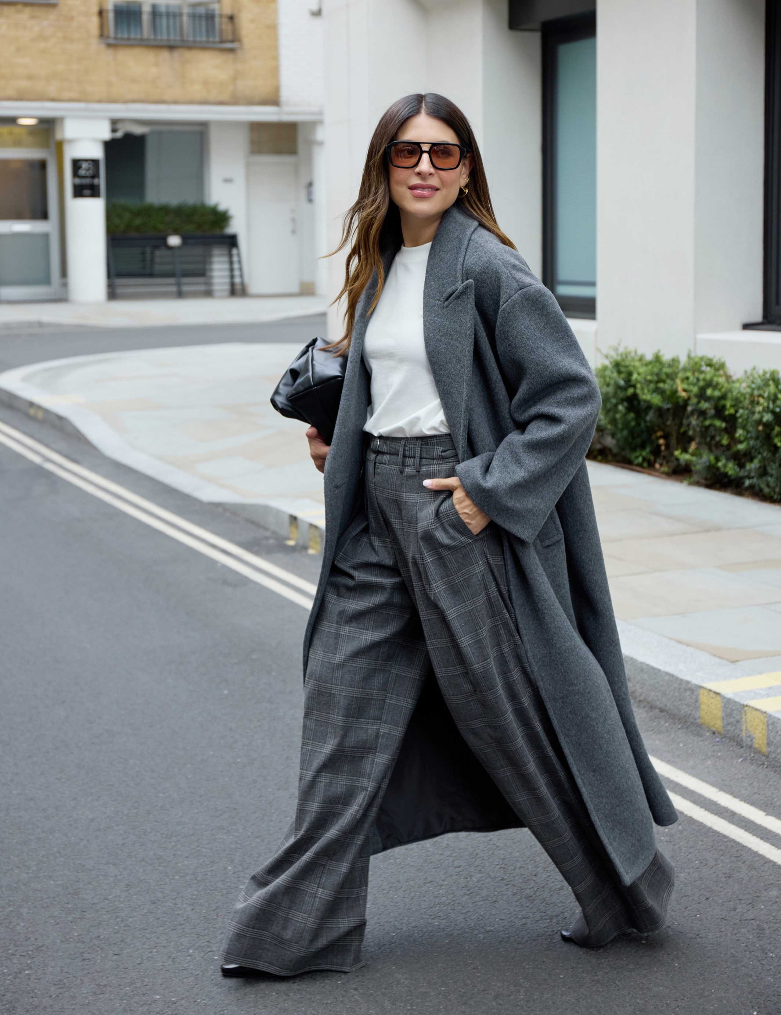 Checked Belted Tailored Wide Leg Trousers 3 of 8