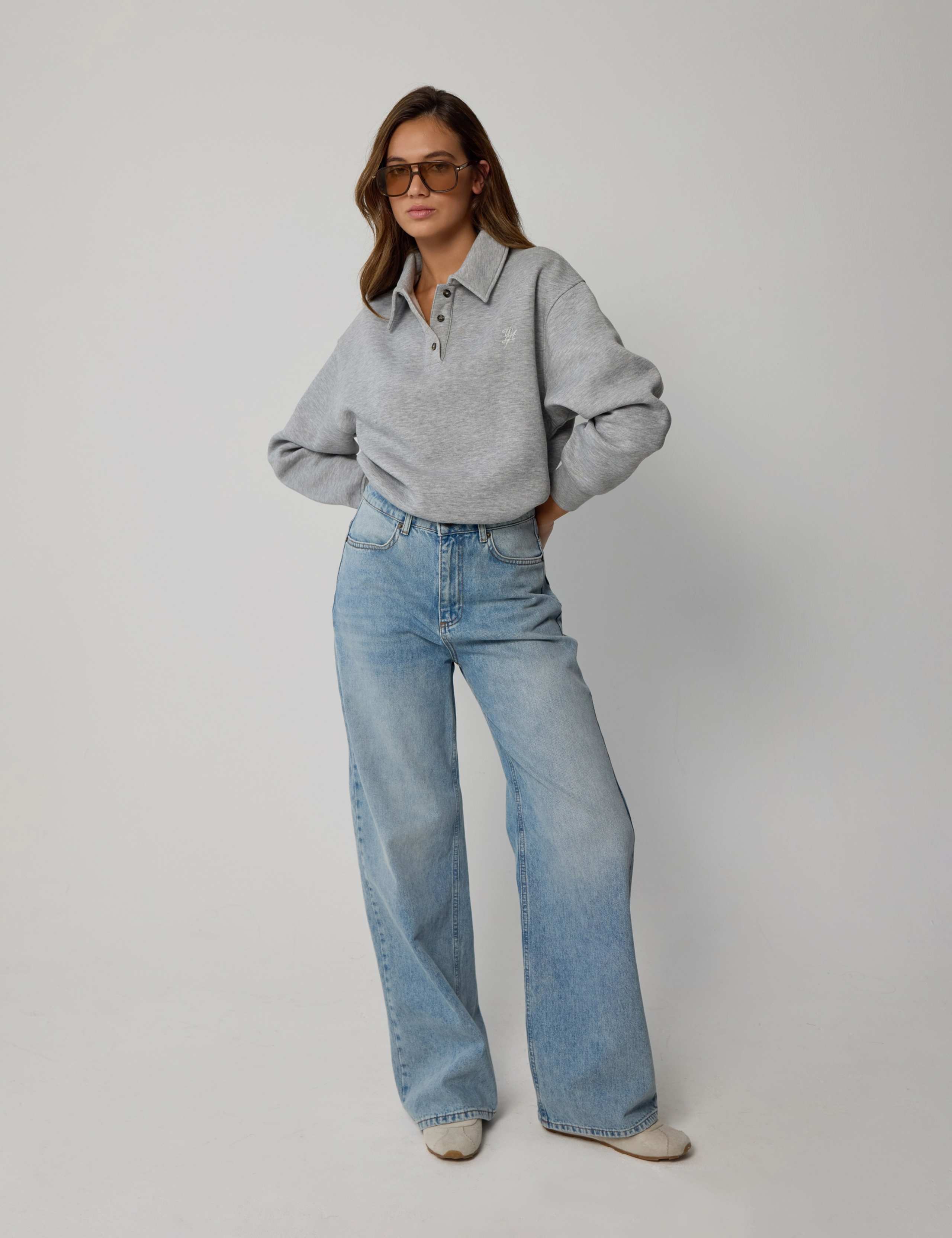 Cotton Rich Henley Sweatshirt 3 of 7