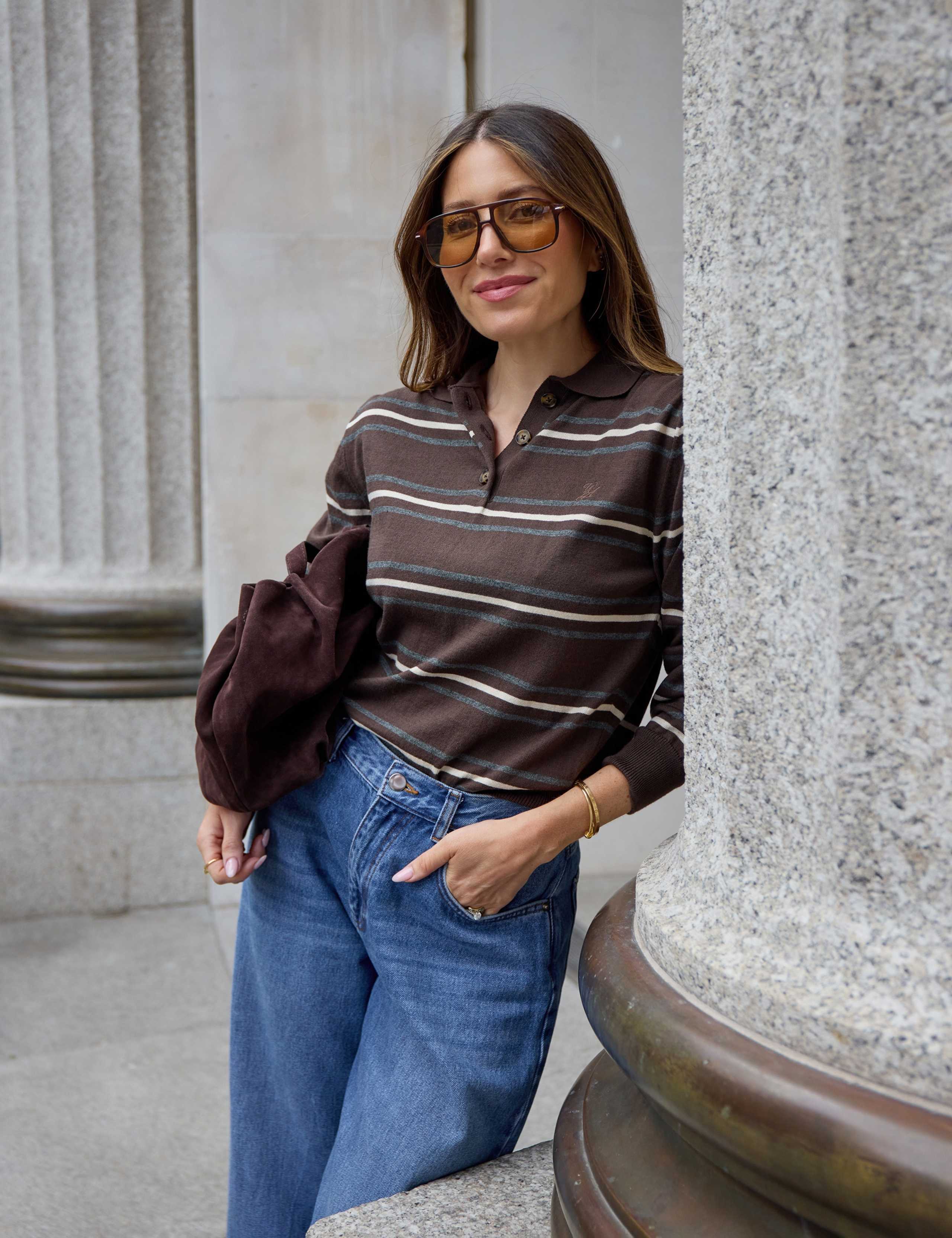 Cotton Blend Polo Neck Jumper 1 of 6