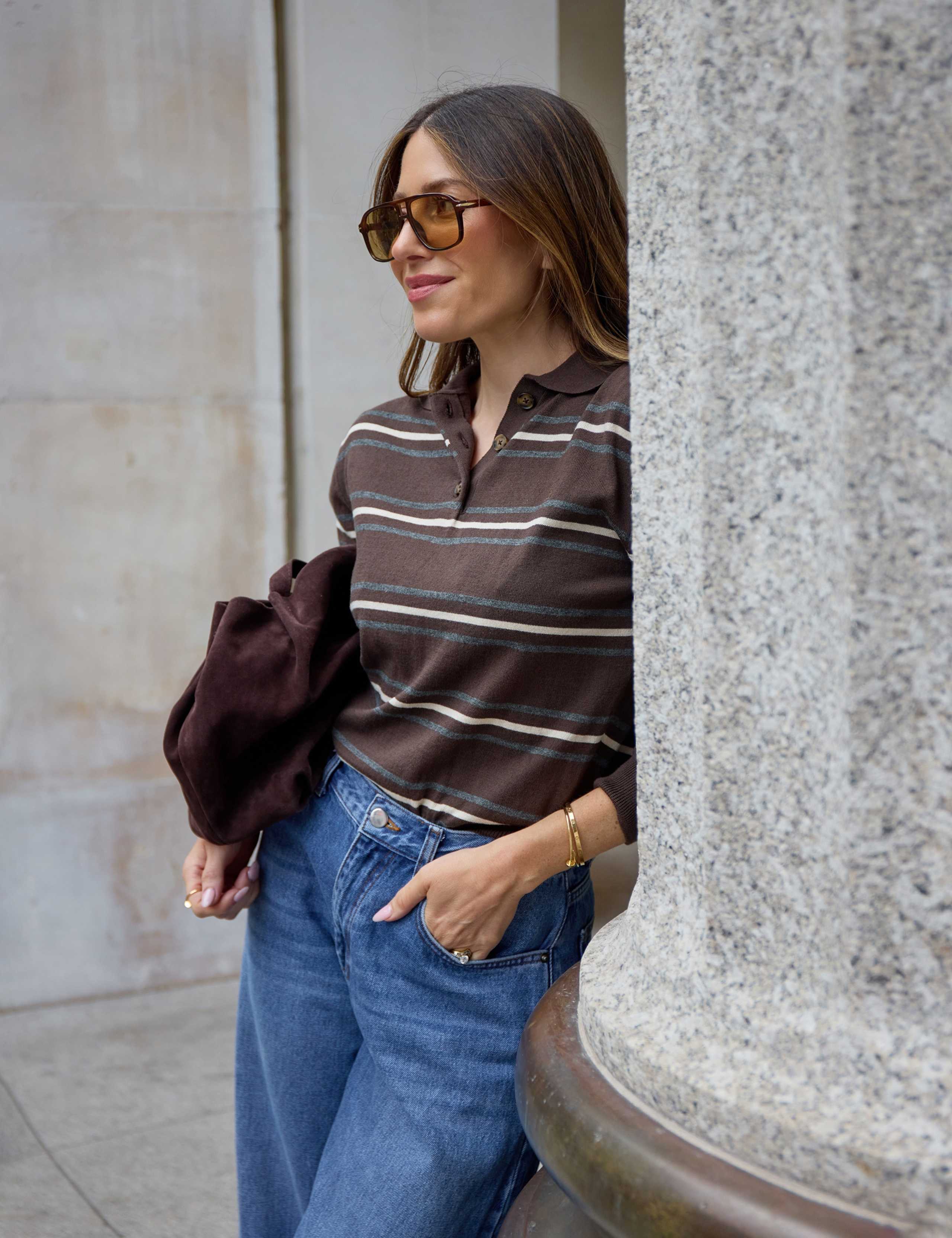 Cotton Blend Polo Neck Jumper 3 of 6