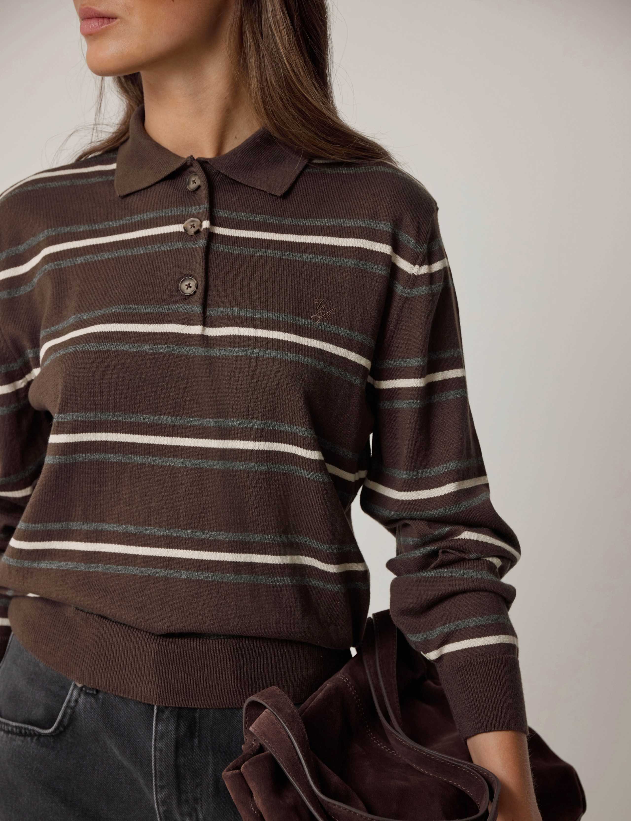 Cotton Blend Polo Neck Jumper 4 of 6