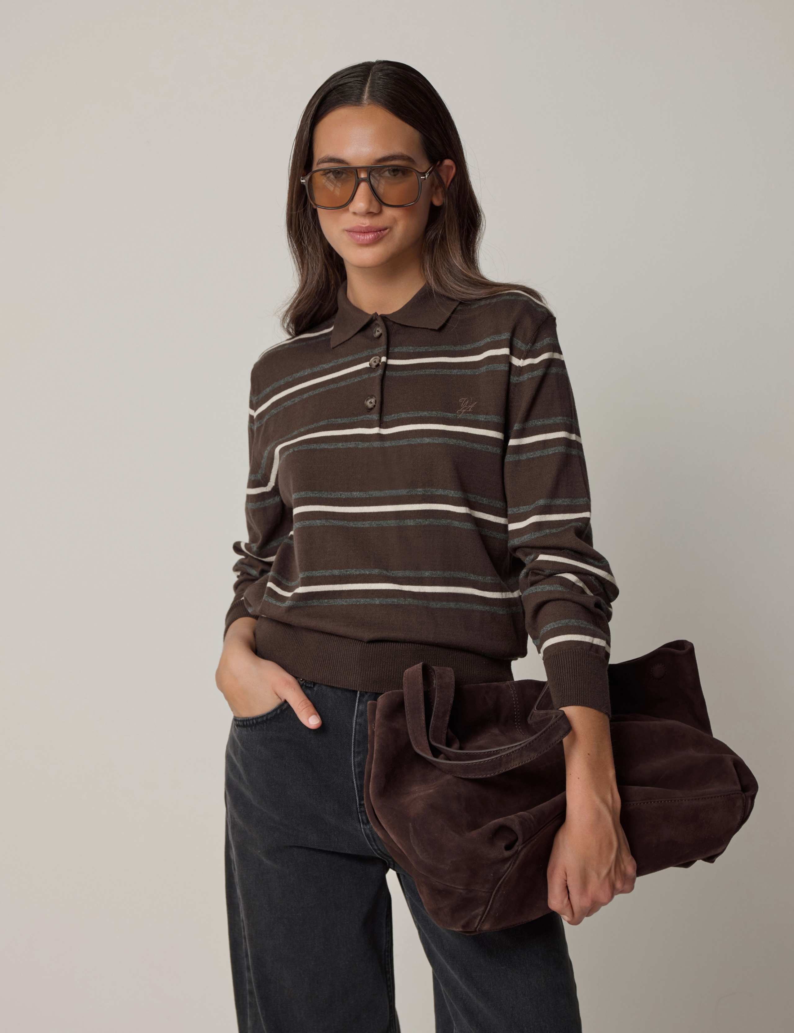 Cotton Blend Polo Neck Jumper 5 of 6